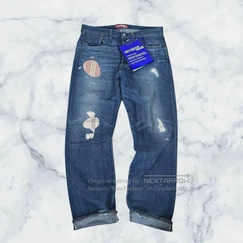 Junya Watanabe size L Distressed Patch Denim Long Pants