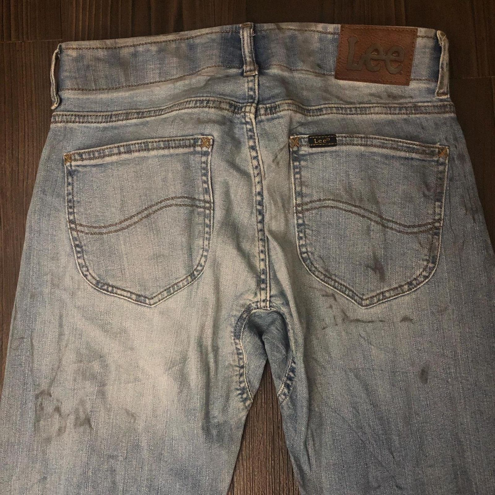 Lee Men’s Distressed Slim Fit Lee Denim Jeans Size US 29 - 6 Thumbnail
