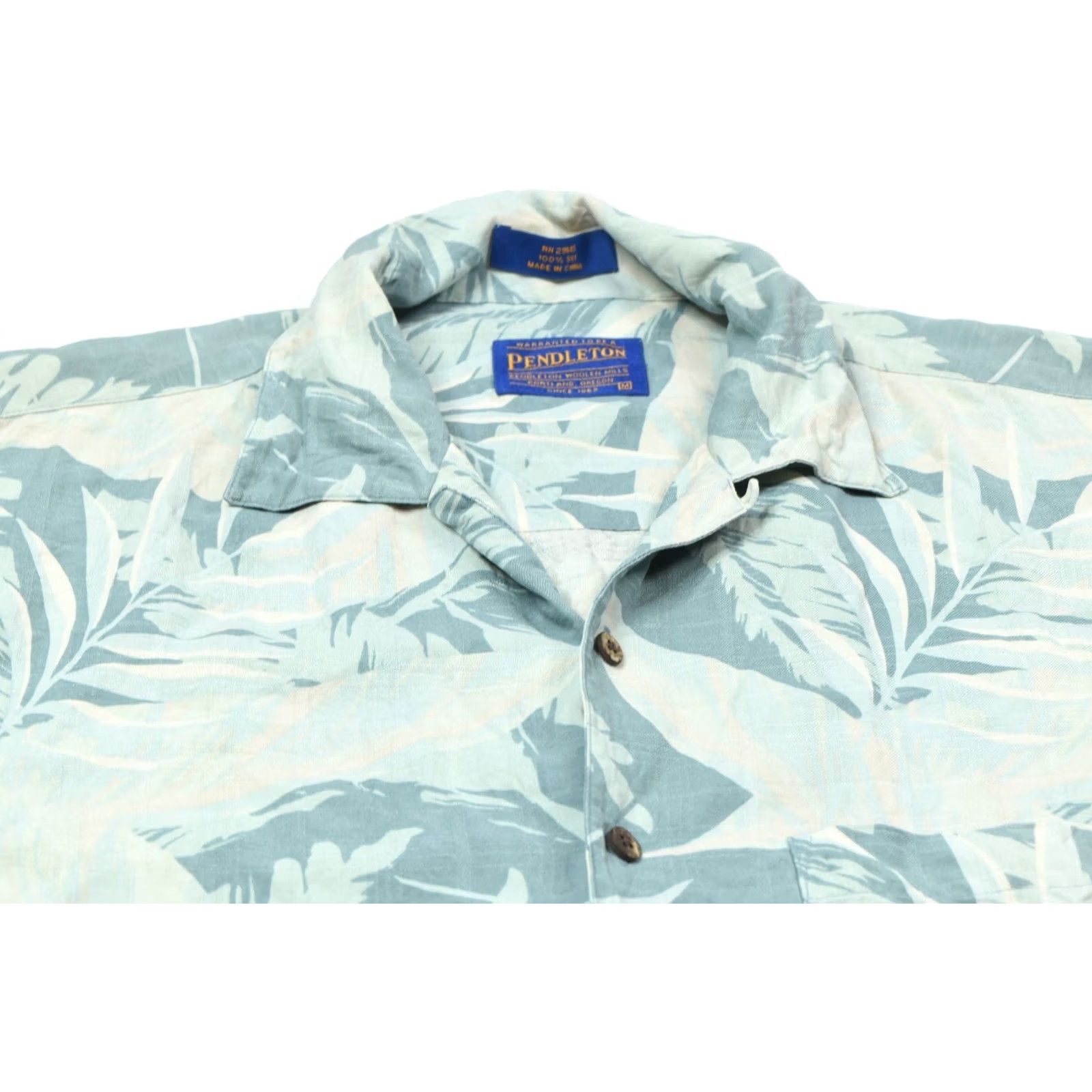 Pendleton Pendleton Silk Camp Hawaiian Shirt Mens M Blue Floral Short Sleeve ButtonUp Size US M / EU 48-50 / 2 - 3 Thumbnail