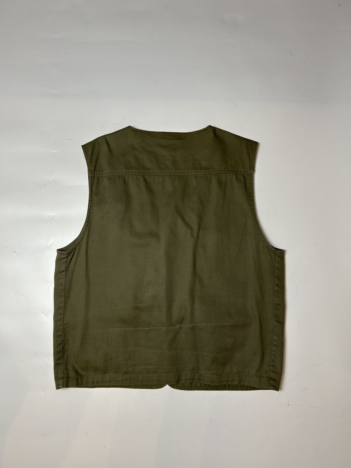 Vintage GREAT FIELD MULTI POCKET ARMY GREEN VEST Size US XL / EU 56 / 4 - 3 Thumbnail