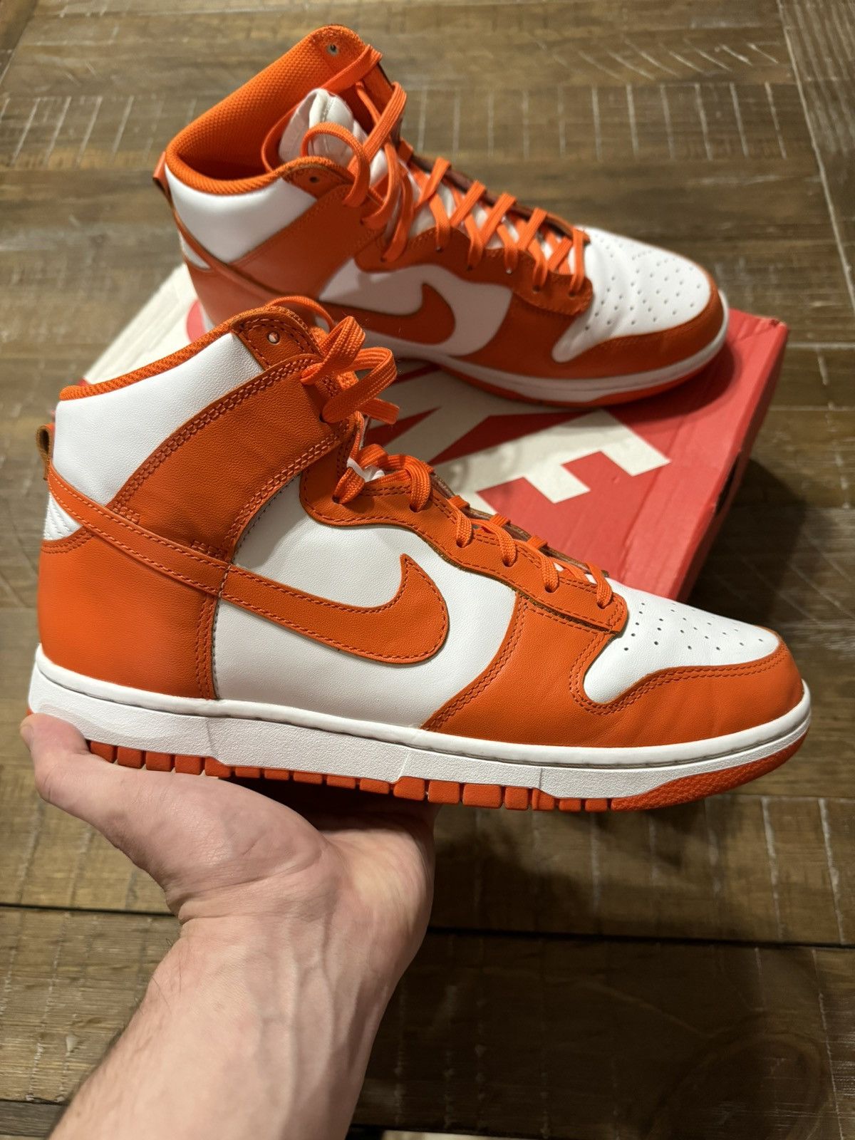 image of Nike Dunk High Syracuse Shoes in Orange, Men's (Size 10)
