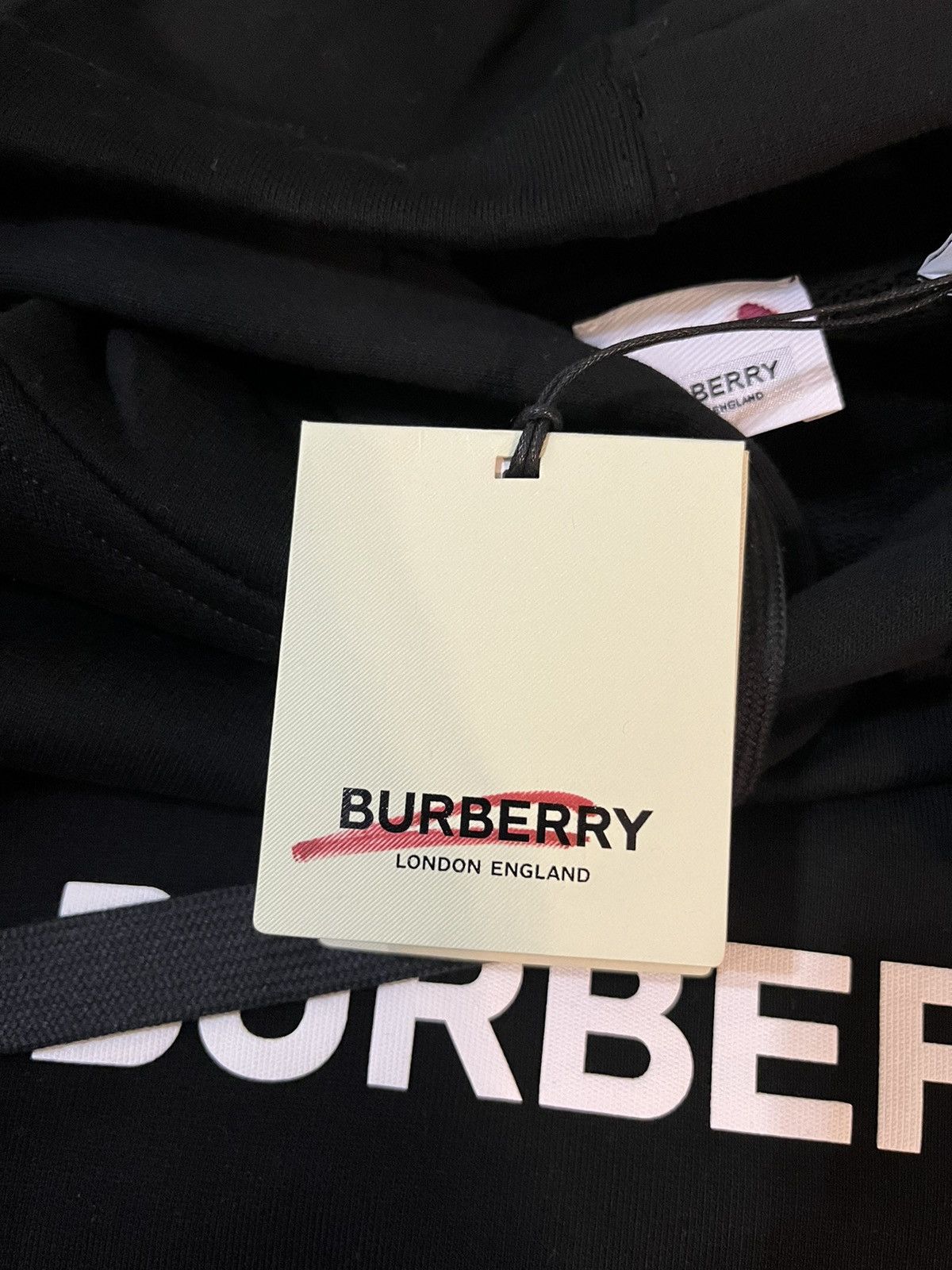 Burberry Burberry Logo Print Cotton Hoodie Size US XL / EU 56 / 4 - 10 Thumbnail