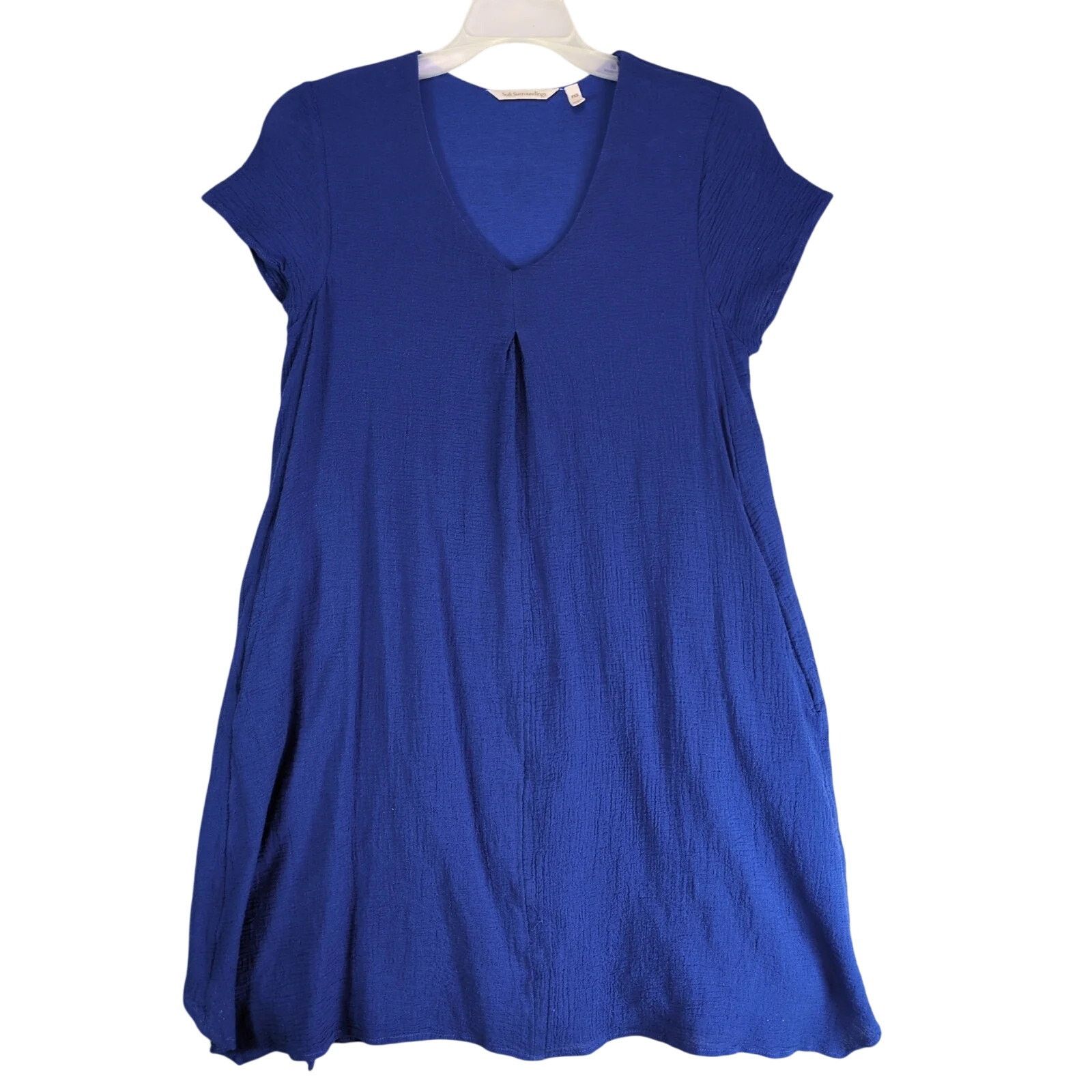 Other Soft Surroundings Cotton Gauze A-Line Dress Sz PXS V-Neck Size XS / US 0-2 / IT 36-38 - 1 Thumbnail