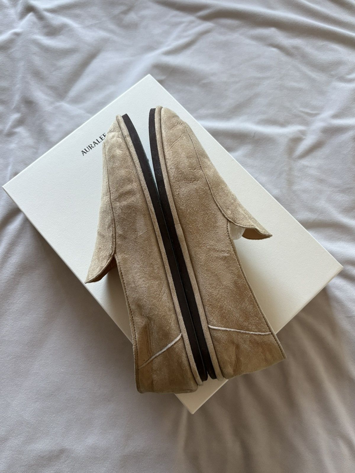 Auralee Soft Lamb Suede Loafers Size US 9.5 / EU 42-43 - 2 Thumbnail