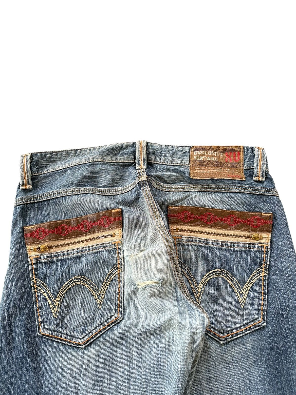 Edwin Exclusive Vintage Edwin Faded Distressed Baggy Jeans Size US 36 / EU 52 - 8 Thumbnail