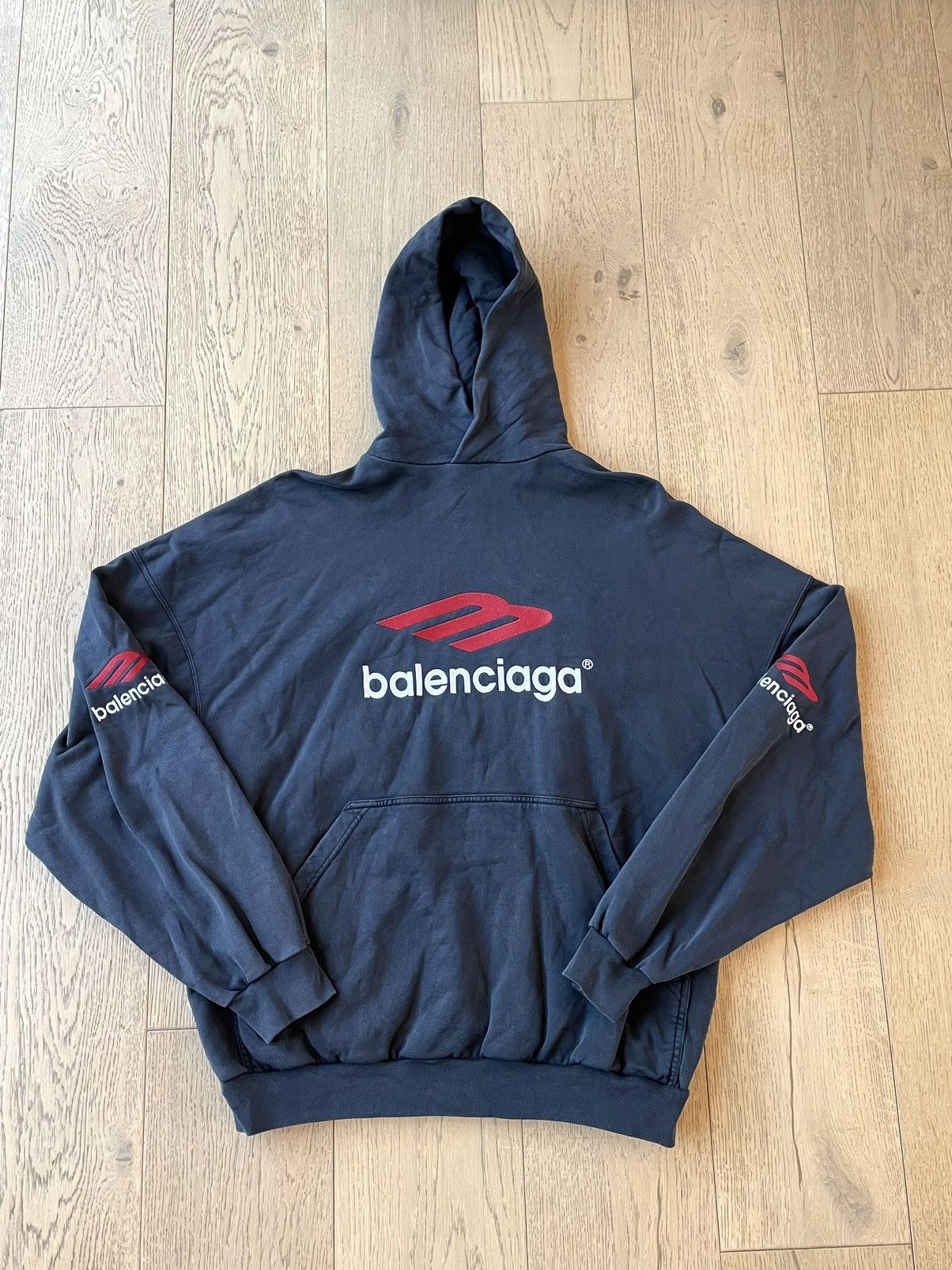 Balenciaga patchwork hoodie shop