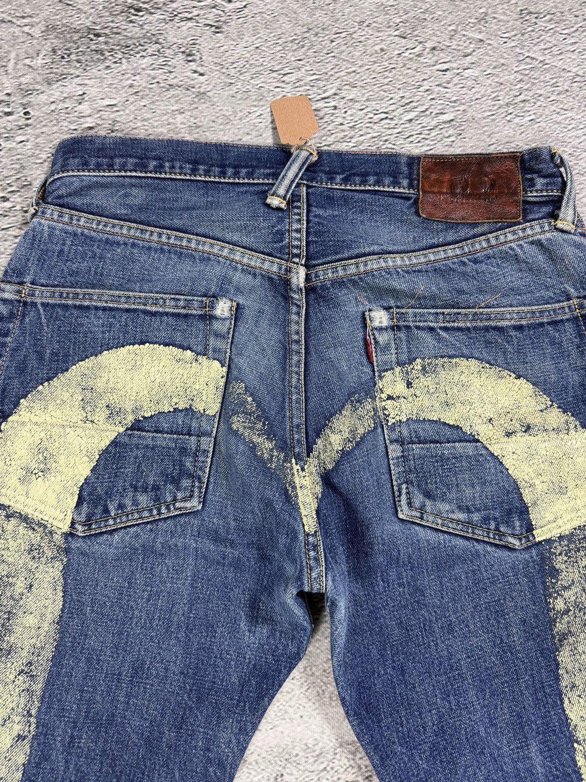 Evisu Evisu jeans yellow daicock big logo blue selvedge denim Size US 30 / EU 46 - 4 Thumbnail