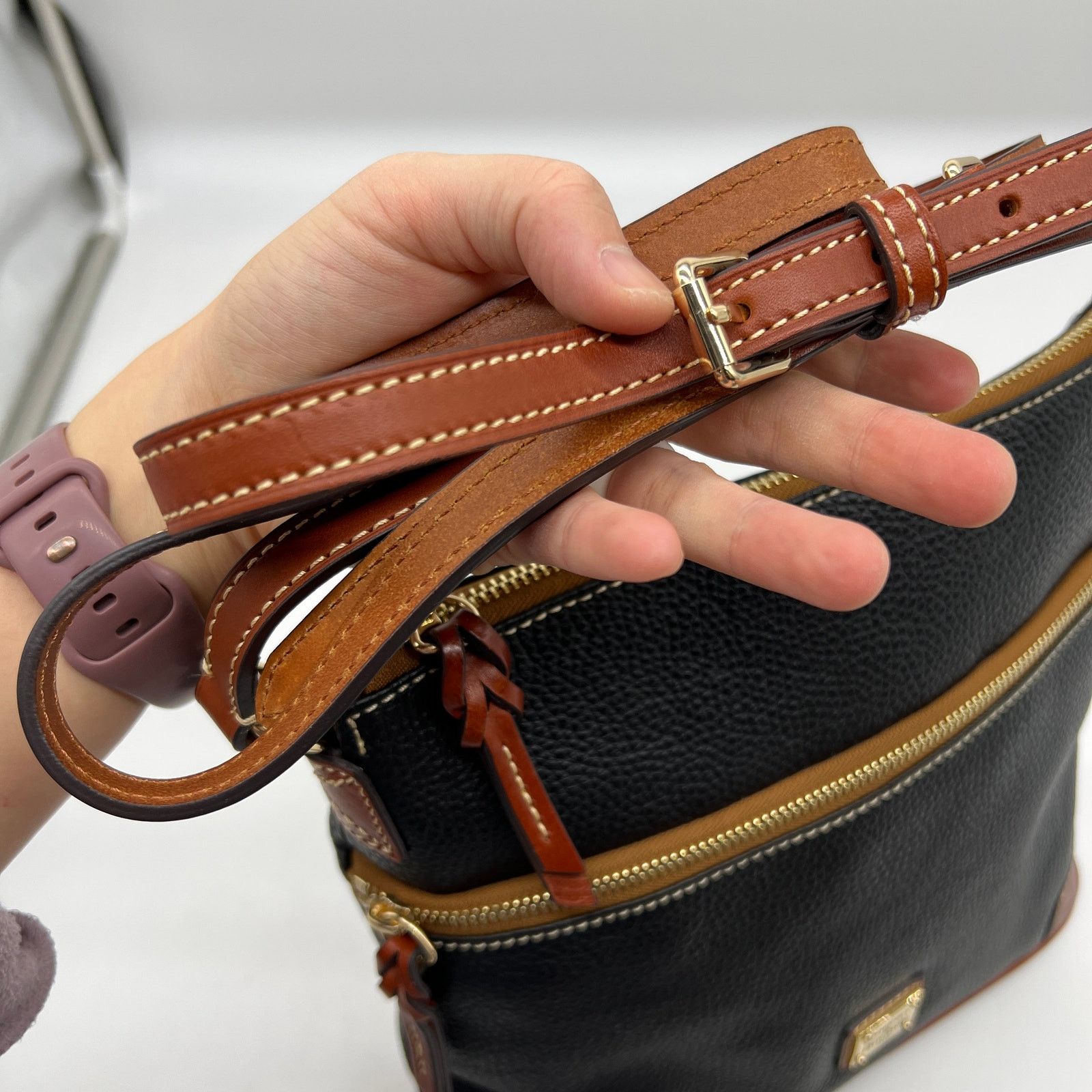 Dooney & Bourke Dooney & Bourke Pebble Leather Crossbody Purse Black Size ONE SIZE - 6 Thumbnail