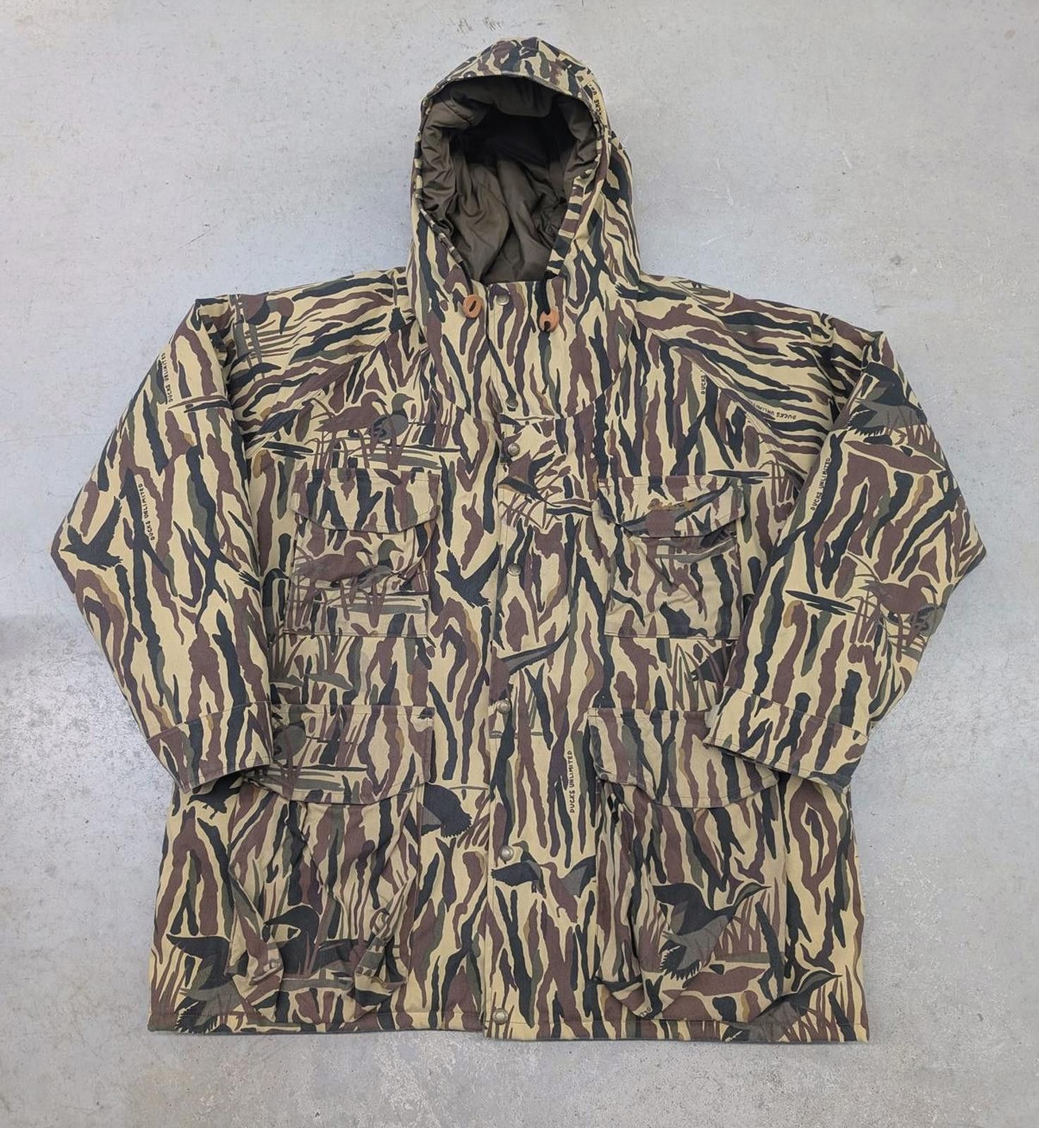 Cabelas Vintage 90s Cabelas Ducks Unlimited Camo Down Goretex Jacket Size US XL / EU 56 / 4 - 1 Thumbnail