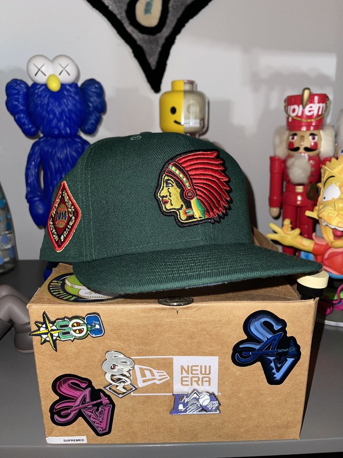Hat Club × MyFitteds × New Era 7 3/8 Hat Club Wintergreen Boston Braves Icy Blue UV Size 38 - 2 Thumbnail