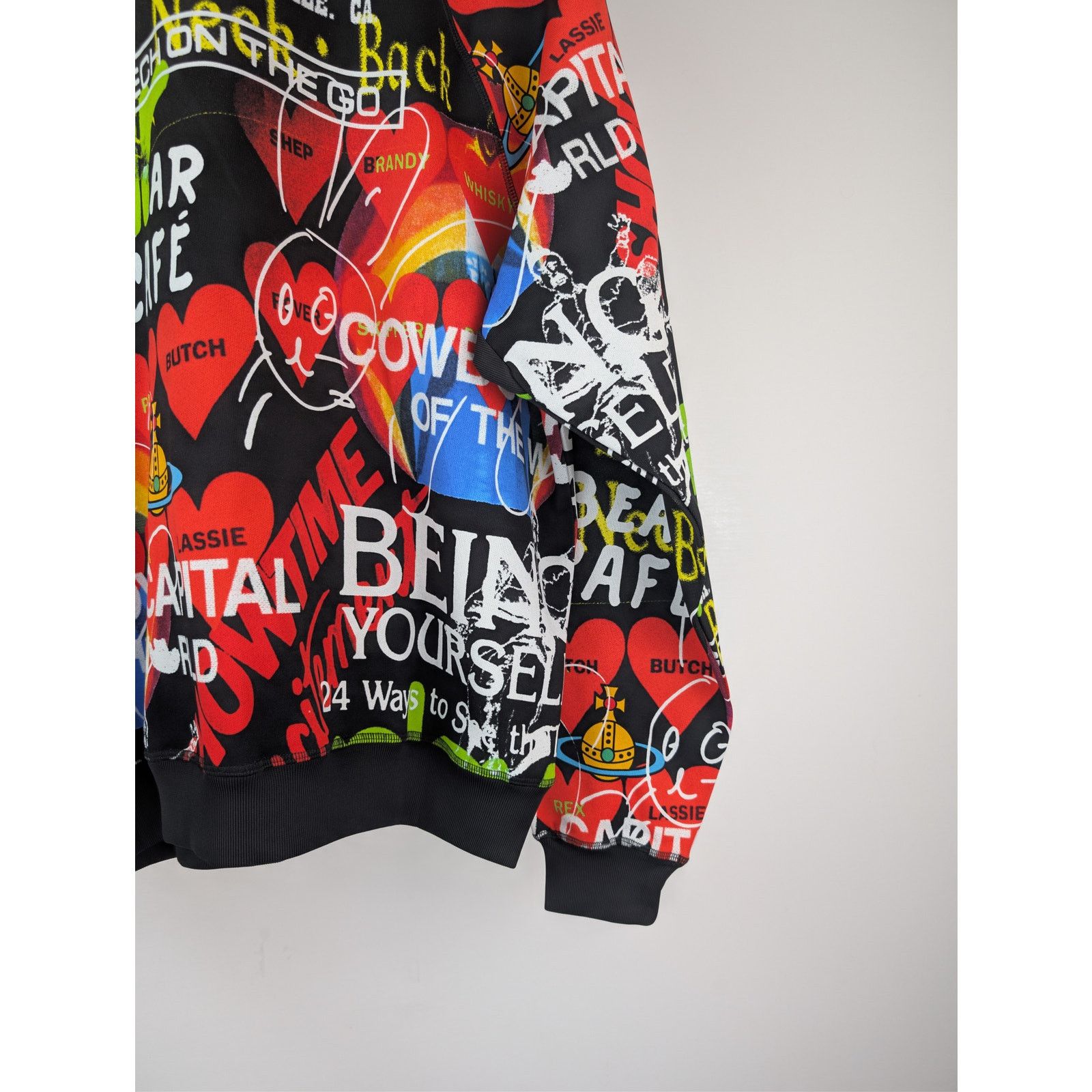 Vivienne Westwood o1rshd1 Organic Cotton Crewneck Graffiti Print Sweater Size US M / EU 48-50 / 2 - 13 Thumbnail