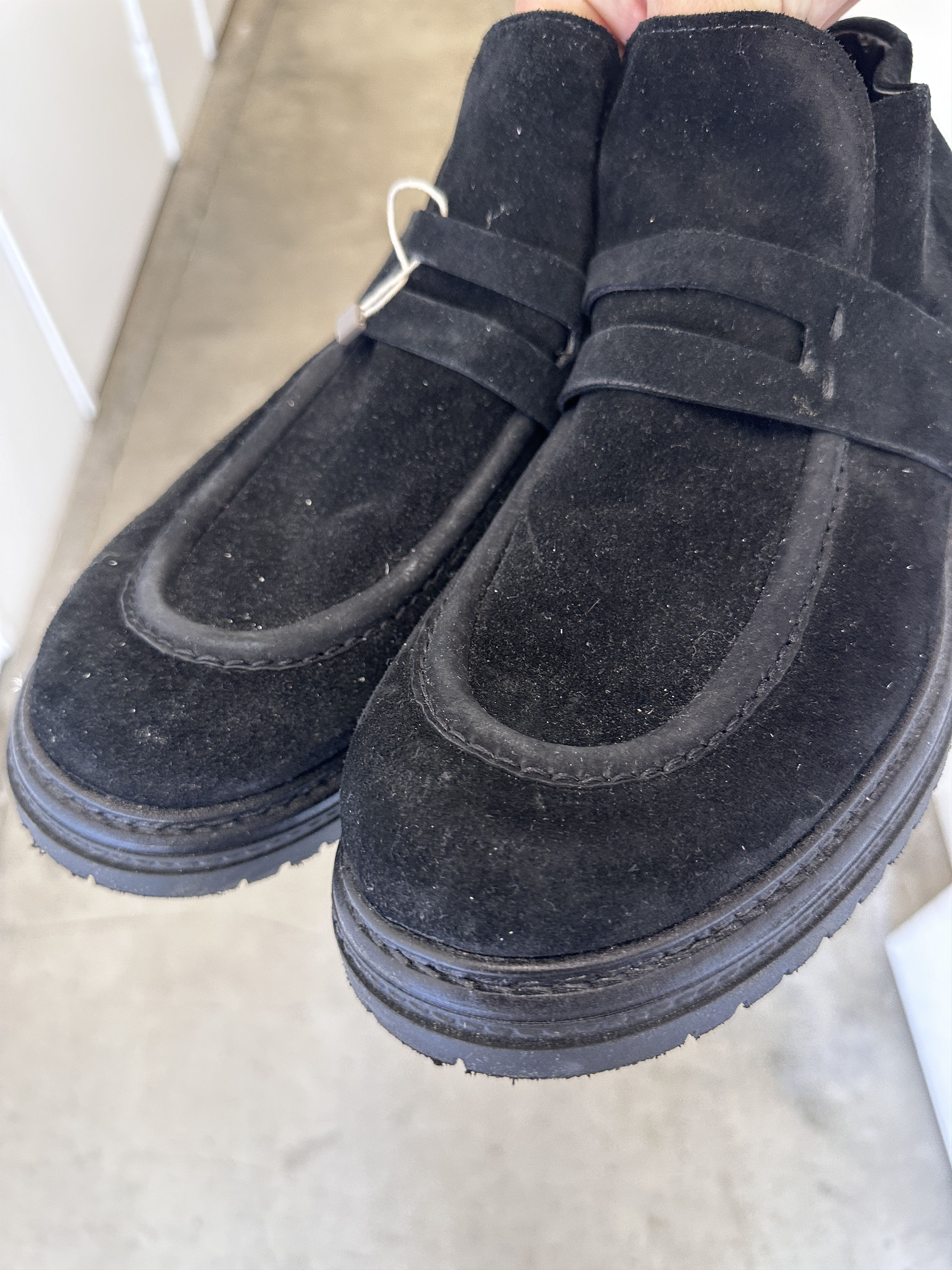 Handmade × Vintage Italian reverse Wallabee platform loafer. Size 13. 804. Size US 13 / EU 46 - 8 Thumbnail