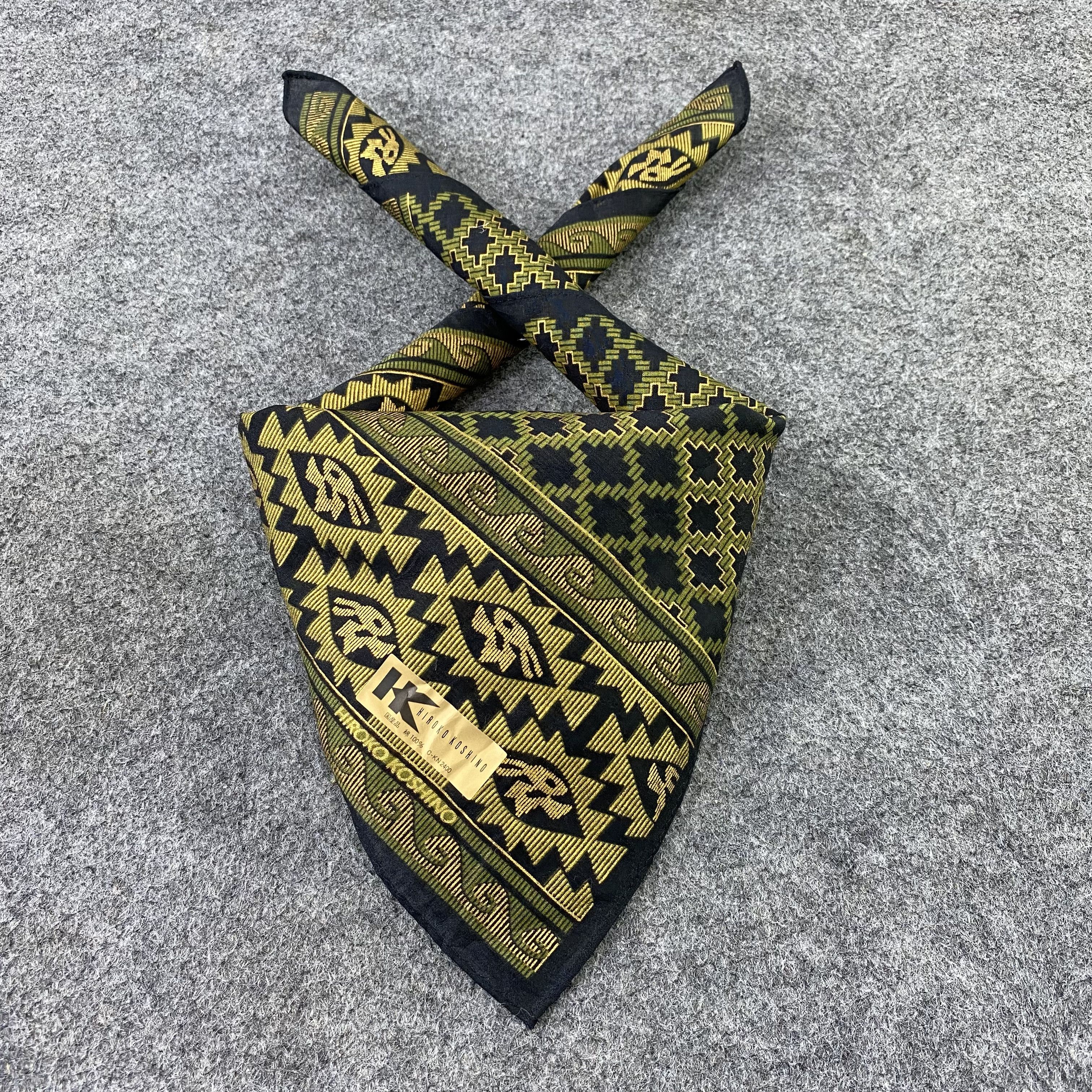 Hiroko Koshino Homme Hiroko Koshino Paislee Handkerchief/Bandana/Neckerchief-B775 Size ONE SIZE - 2 Thumbnail