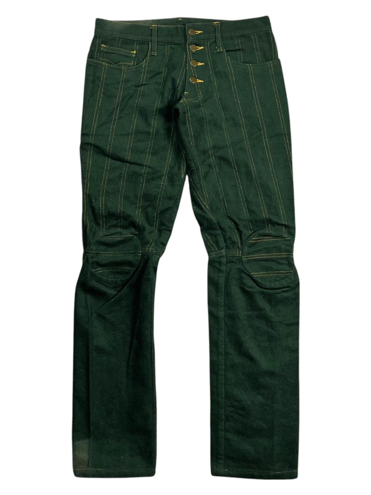 2000s Nemeth - Knee Pad Bottle Green Pants