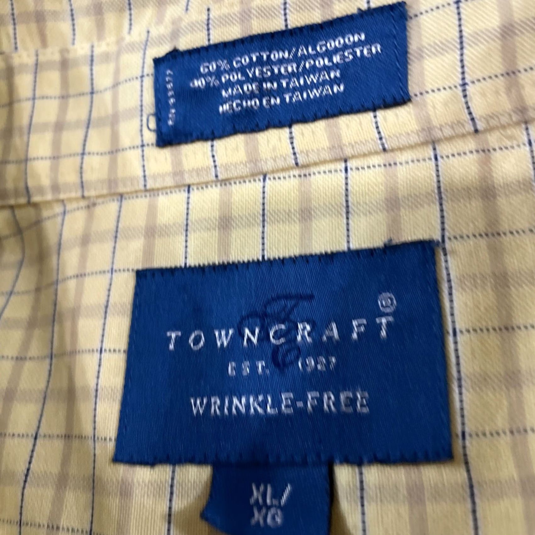 Etro TOWNCRAFT Shirt Men XL Yellow Brown Plaid Retro Oxford Grandpa VTG 90s Button Size US XL / EU 56 / 4 - 5 Thumbnail