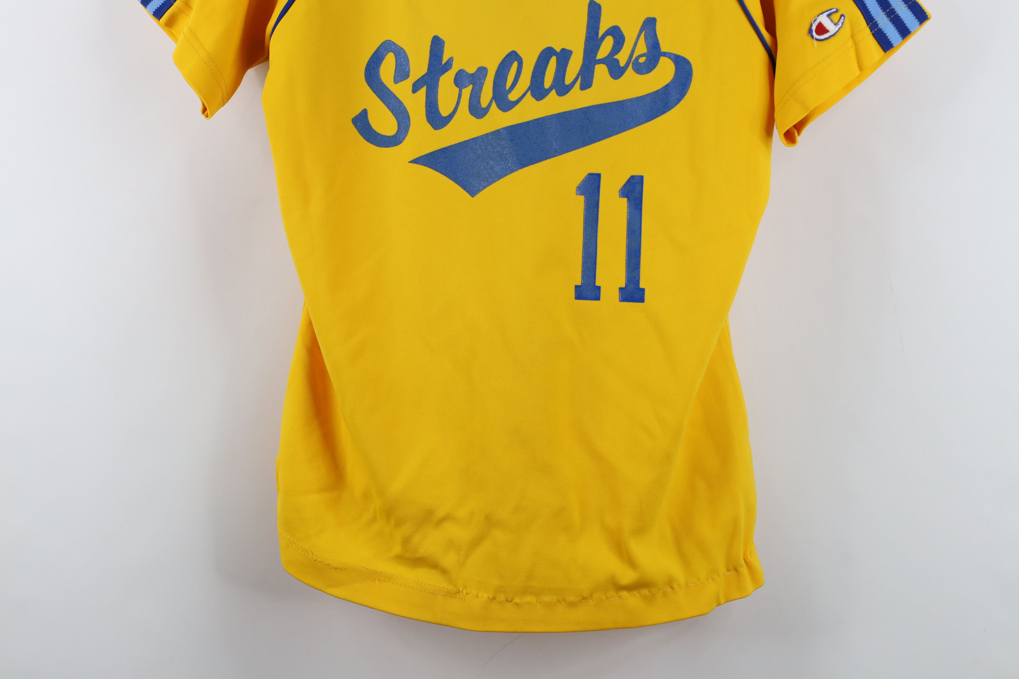 Champion Vintage 70s Champion V-Neck Durene Jersey T-Shirt Yellow USA Size XL / US 12-14 / IT 48-50 - 3 Thumbnail
