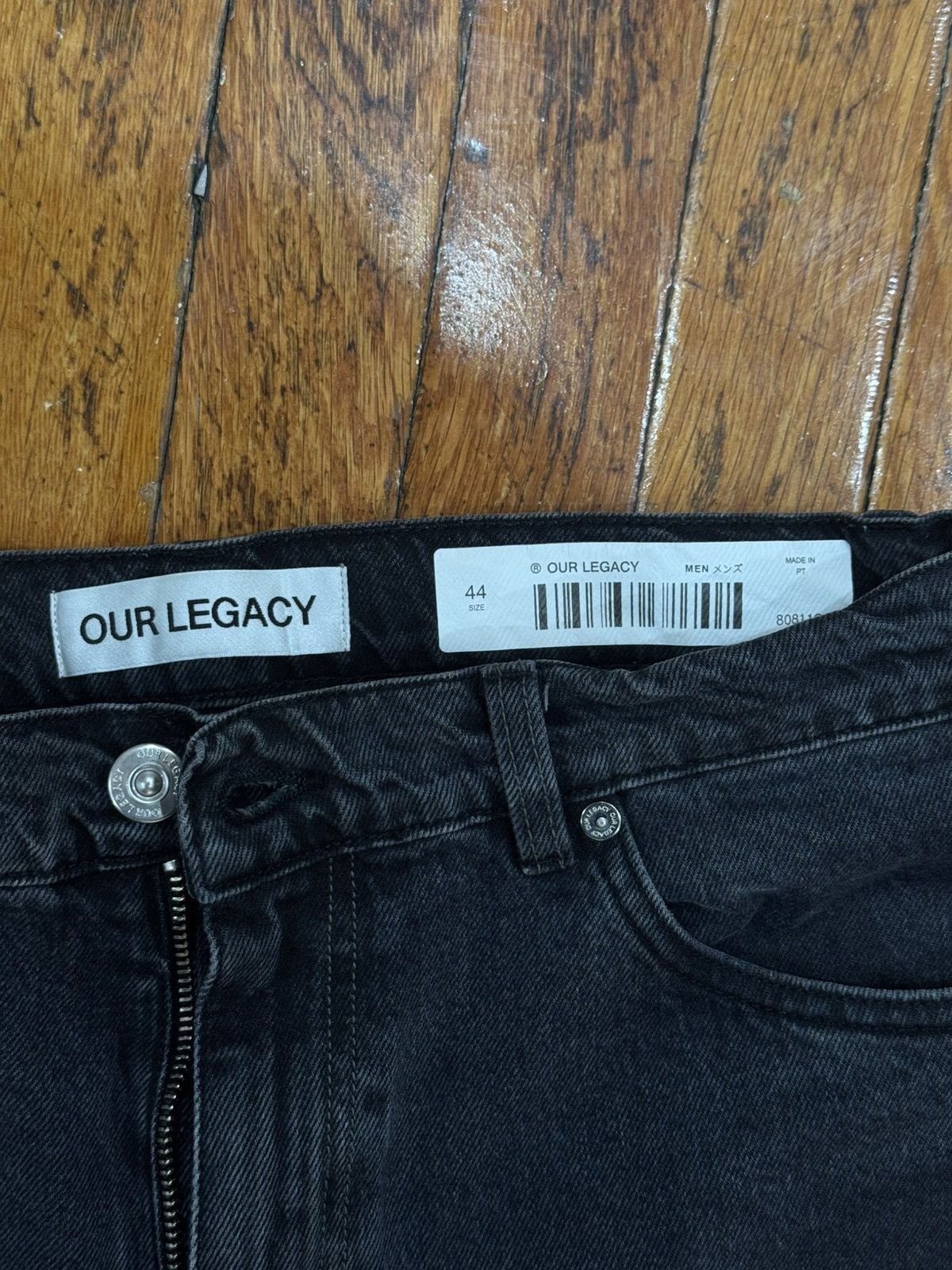 Our Legacy Our Legacy Vast Cut Washed Black Denim Size US 44 / EU 60 - 2 Thumbnail