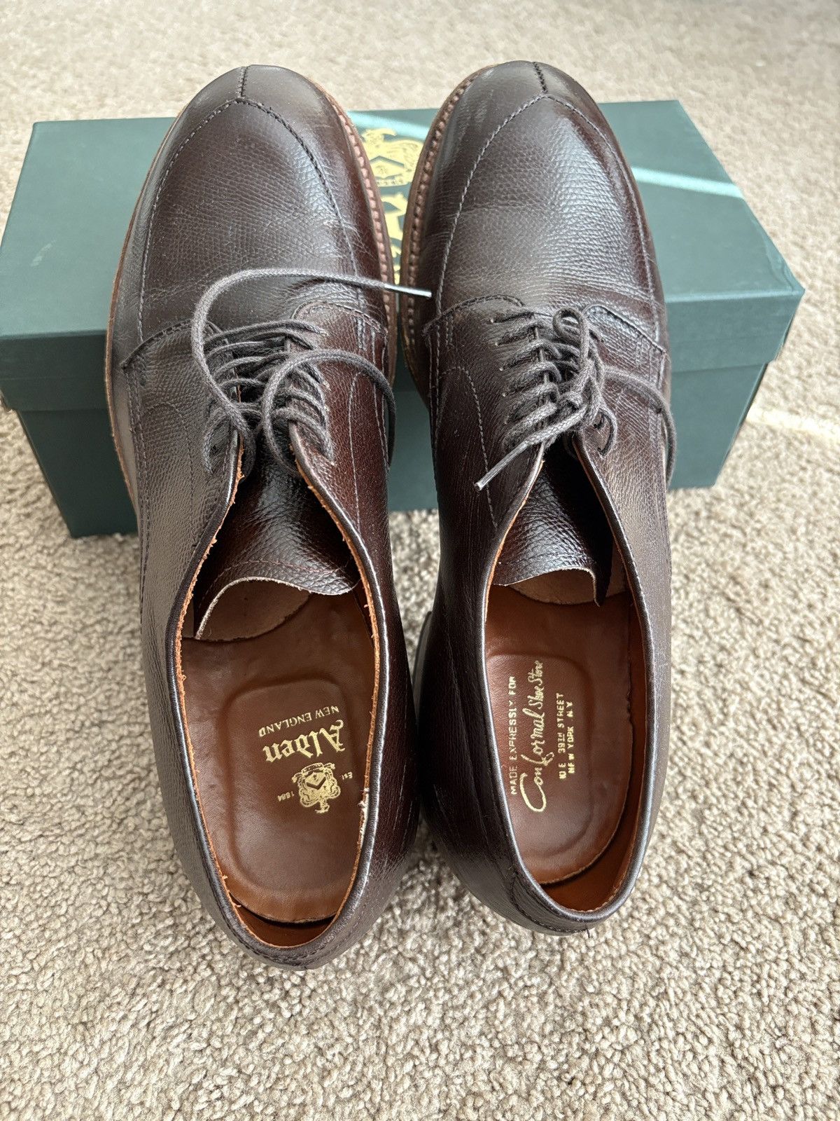 Alden Alden 9B Brown Hatch Grain Modified Last derbies Size US 9 / EU 42 - 4 Thumbnail