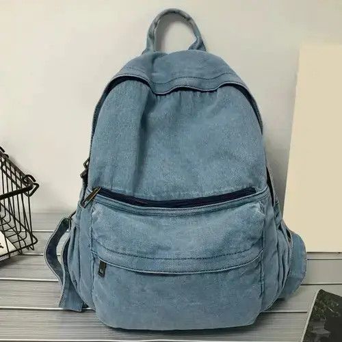 Other Unisex Fashion denim backpack blue Size ONE SIZE - 3 Thumbnail