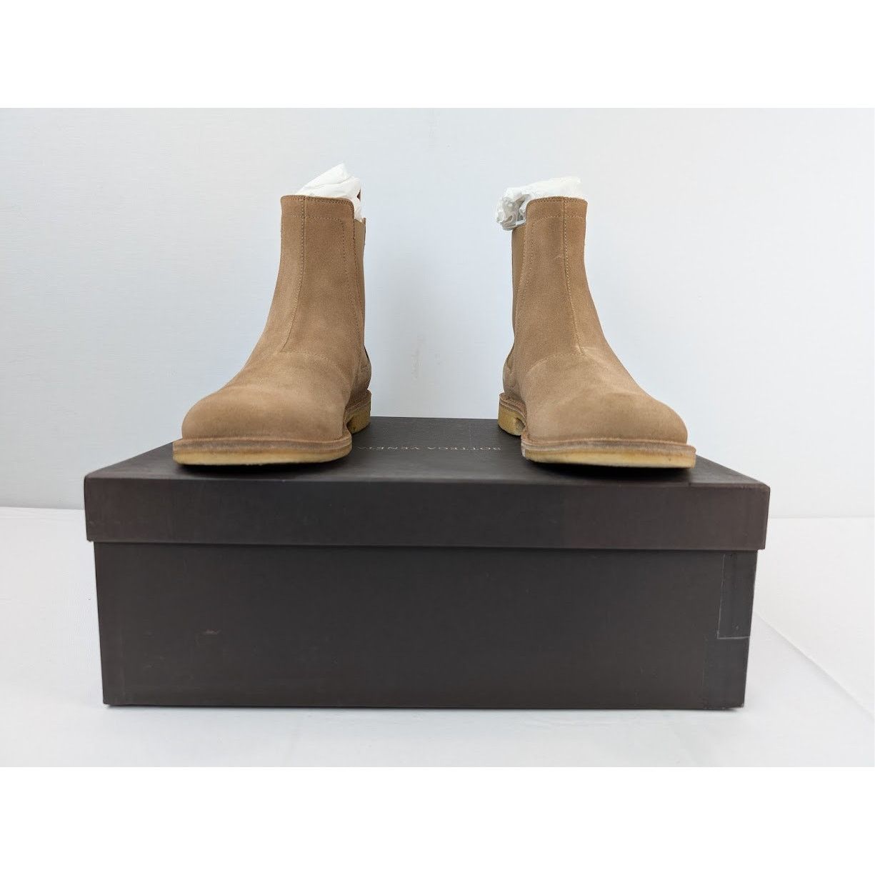 Bottega Veneta o1rshd1 Suede Chelsea Boots in Light Brown Size US 8 / EU 41 - 19 Thumbnail