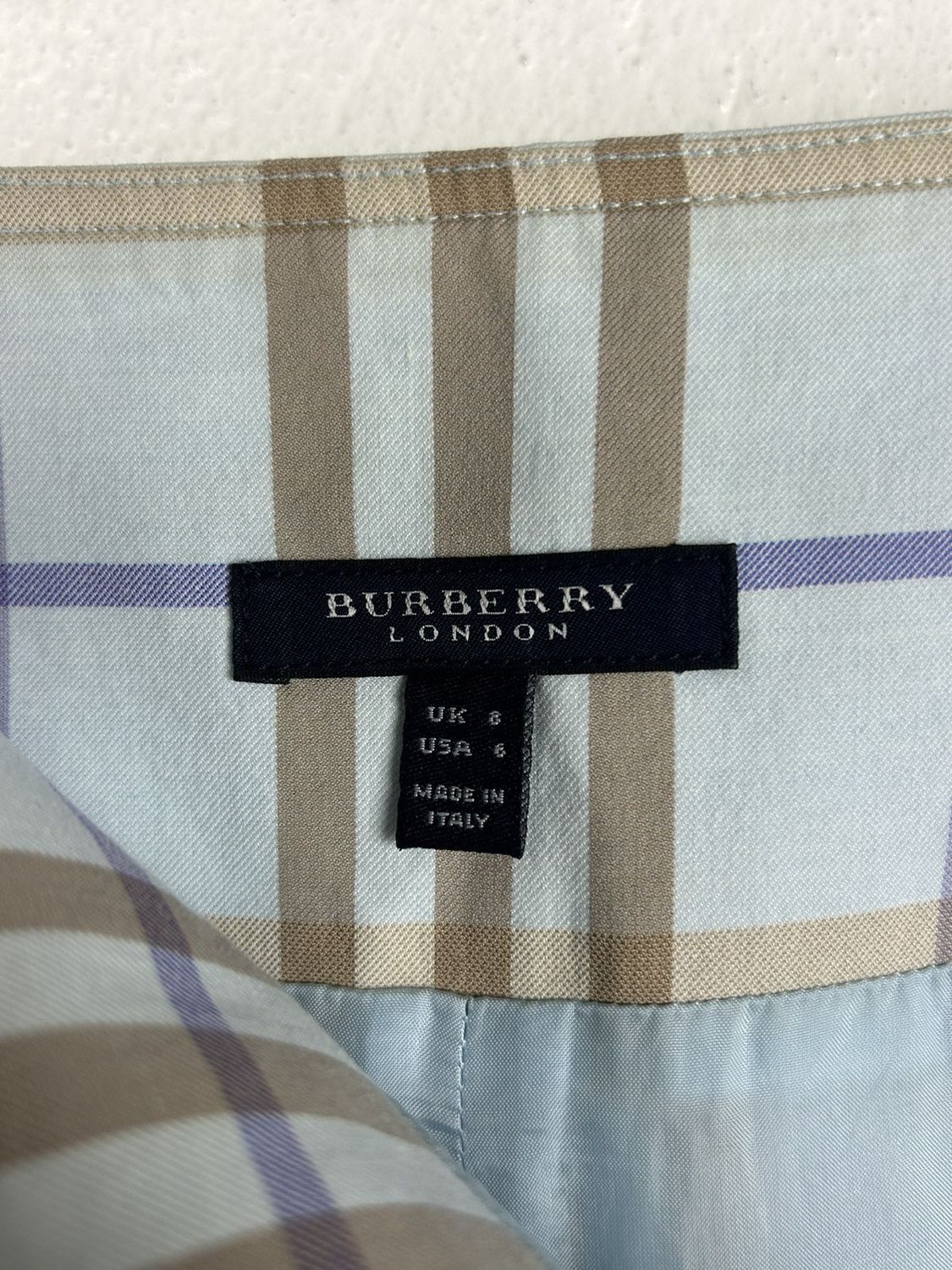 Burberry Burberry Blue Nova Check Pencil Skirt Size US 6 Size 28" / US 6 / IT 42 - 10 Thumbnail