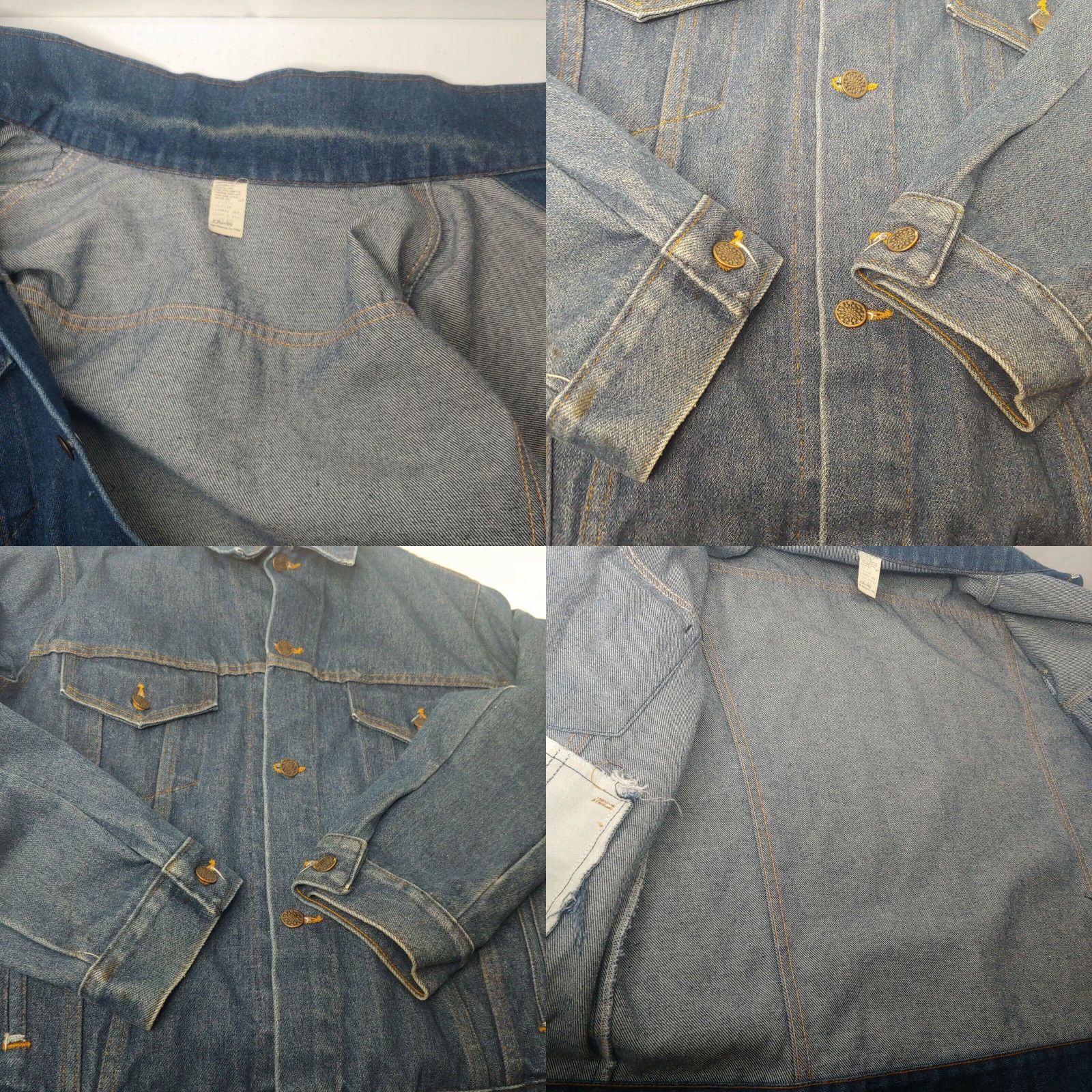 JCPenney VINTAGE JC Penney Denim Jacket Men XL Dark Blue Trucker Western Jeans Coat Pocket Pockets Button Winter Fall Spring Casual Workwear 46~XL Size US 36 / EU 52 - 8 Thumbnail