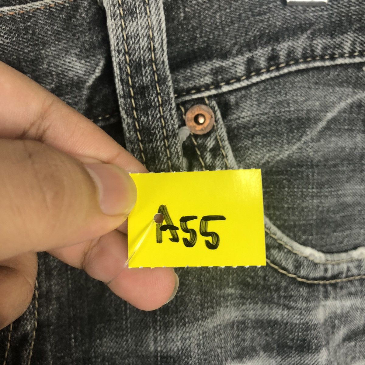 Levi's 502 Levis Black Distressed Denim Pants #A55 Size US 34 / EU 50 - 10 Thumbnail