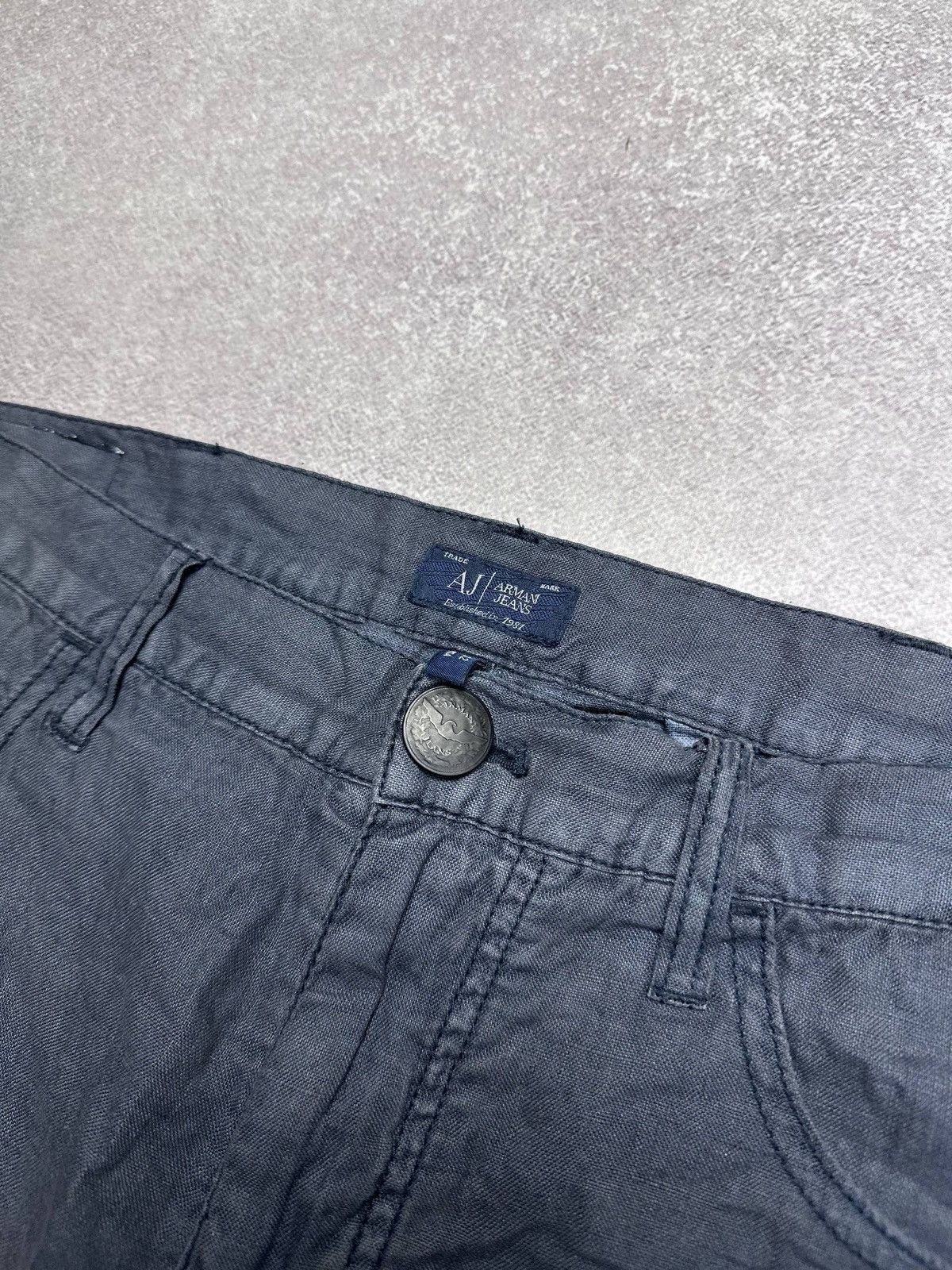 Armani Armani Hidden Jungle Linen Pants 32 Gray Mens Size US 32 / EU 48 - 7 Thumbnail