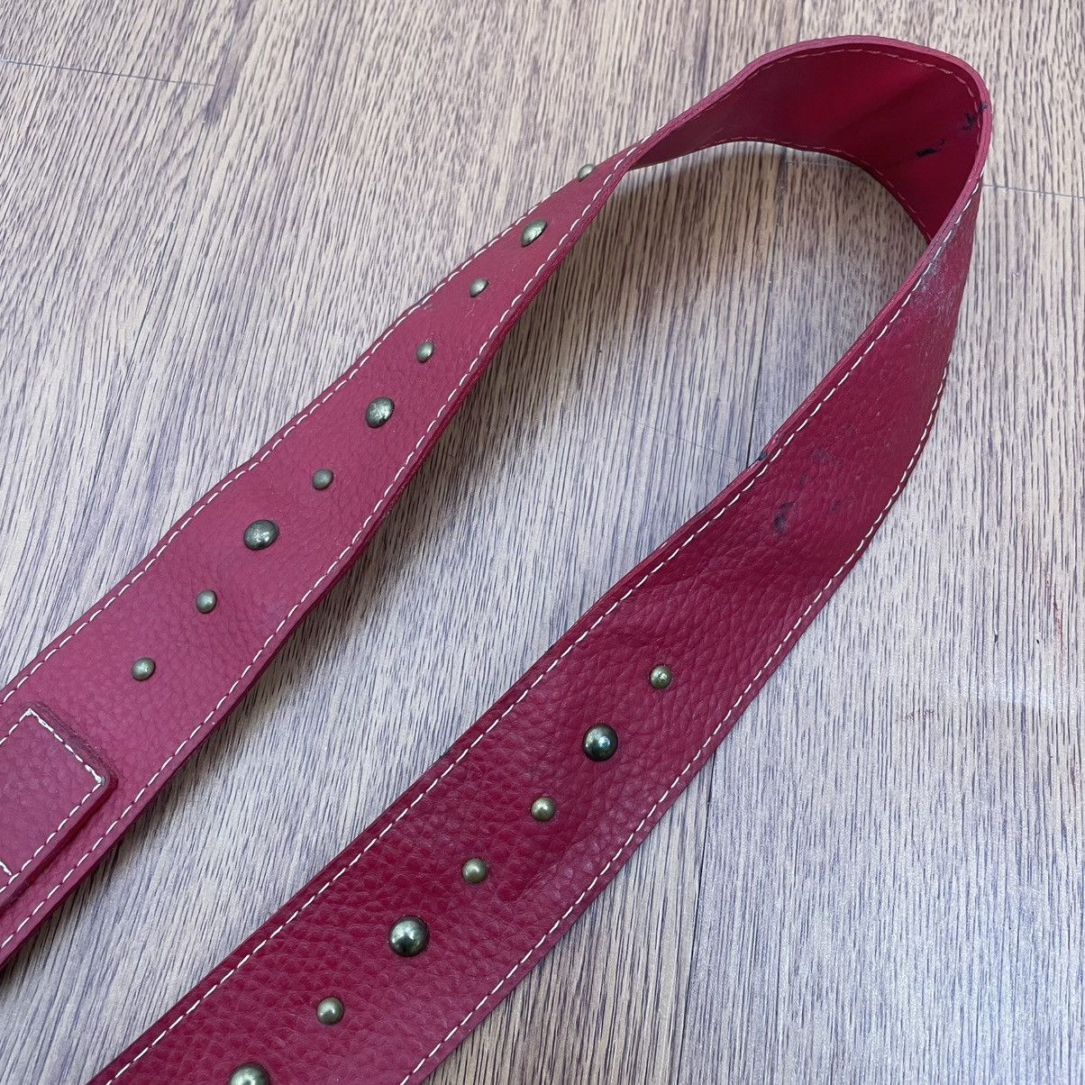 Designer × Japanese Brand Red studded waist simple mini belt Size ONE SIZE - 3 Thumbnail