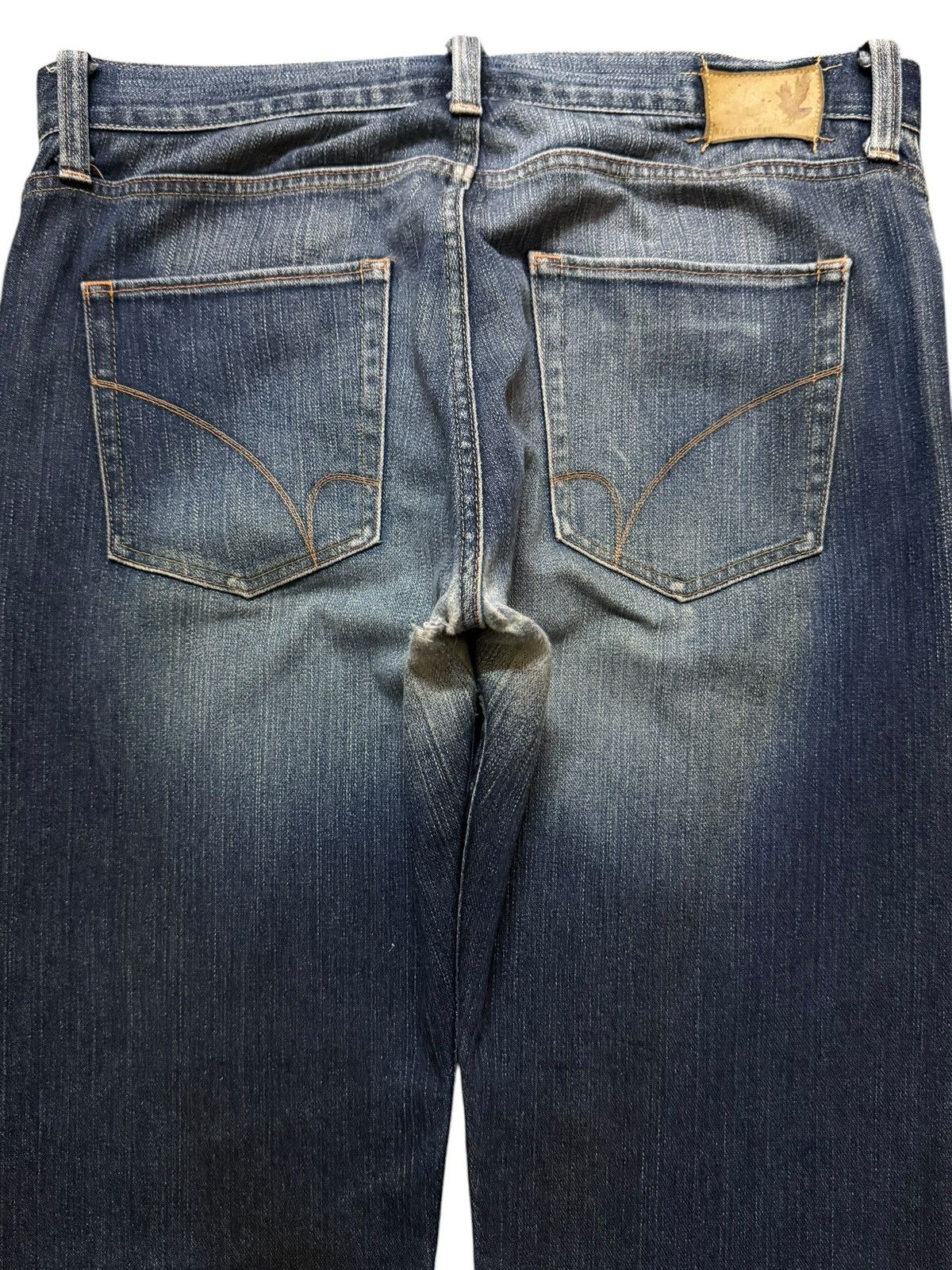 Sugar Cane Vintage 90s Japanese Half Selvedge Blue Faded Wide Leg Loose Size US 34 / EU 50 - 4 Thumbnail
