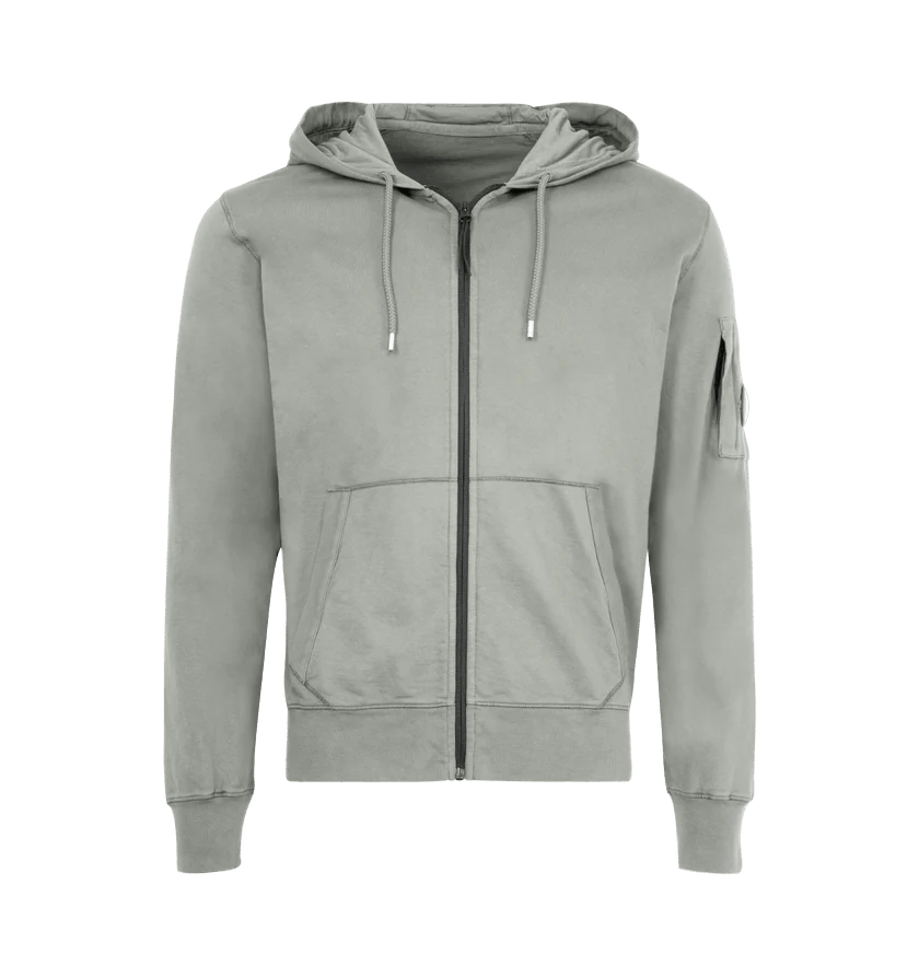 C.P. Company o1h1sh11225 Light Fleece Hooded Sweatshirt in Grey Size US XXL / EU 58 / 5 - 1 Thumbnail