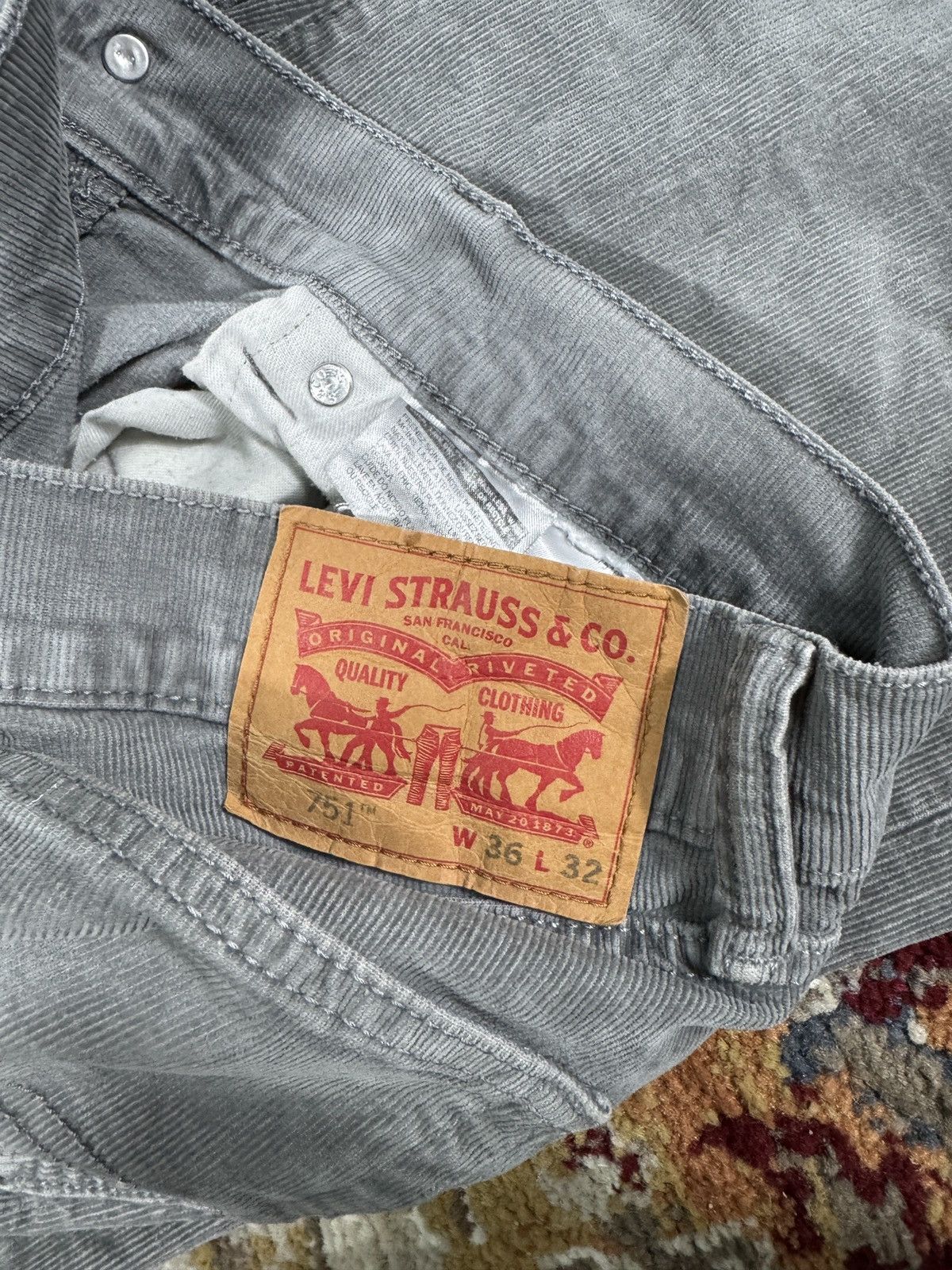 Levi's × Vintage Levi's Baggy Corduroy Denim Washed Black Jeans Pants Vintage Size US 36 / EU 52 - 5 Thumbnail