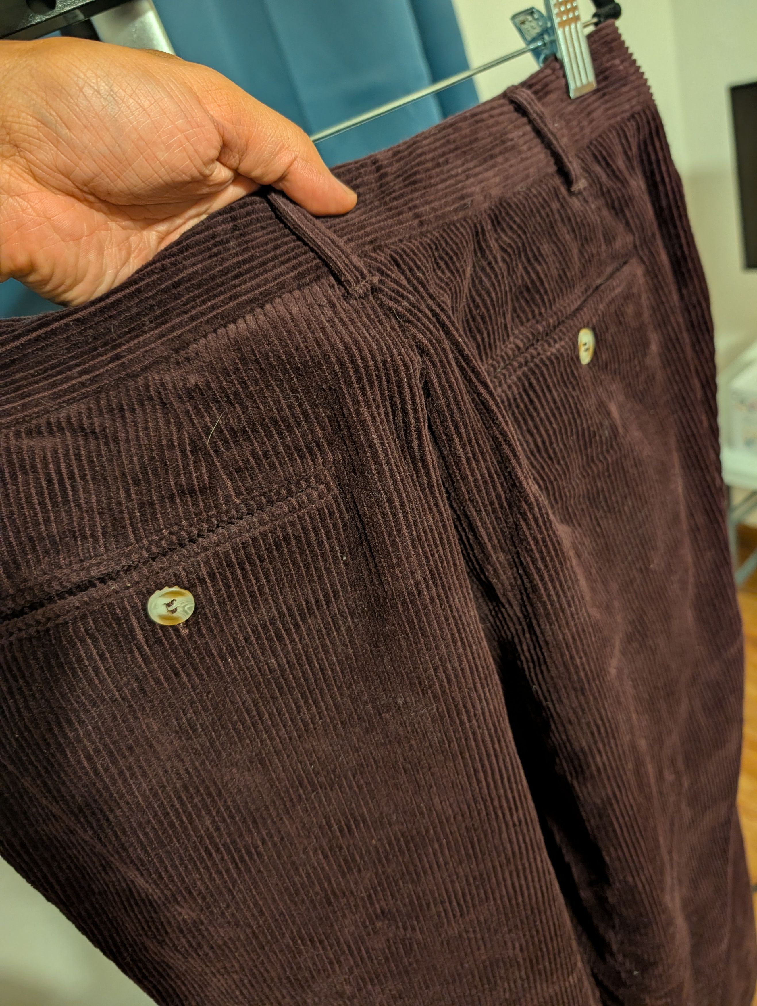 Brother Brother Double Pleated Cord Trouser Size US 33 - 3 Thumbnail