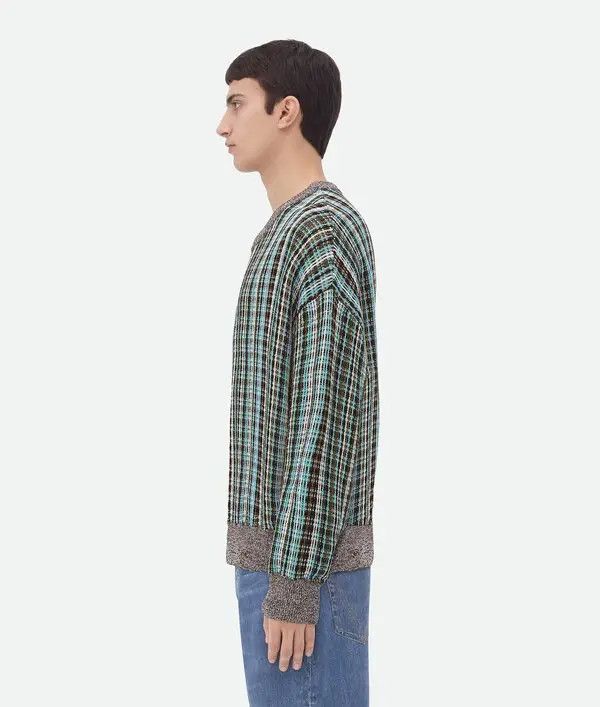 Bottega Veneta o1bcso1str0226 Cotton Viscose Check Jumper Sweater Multicolr Size US S / EU 44-46 / 1 - 2 Thumbnail