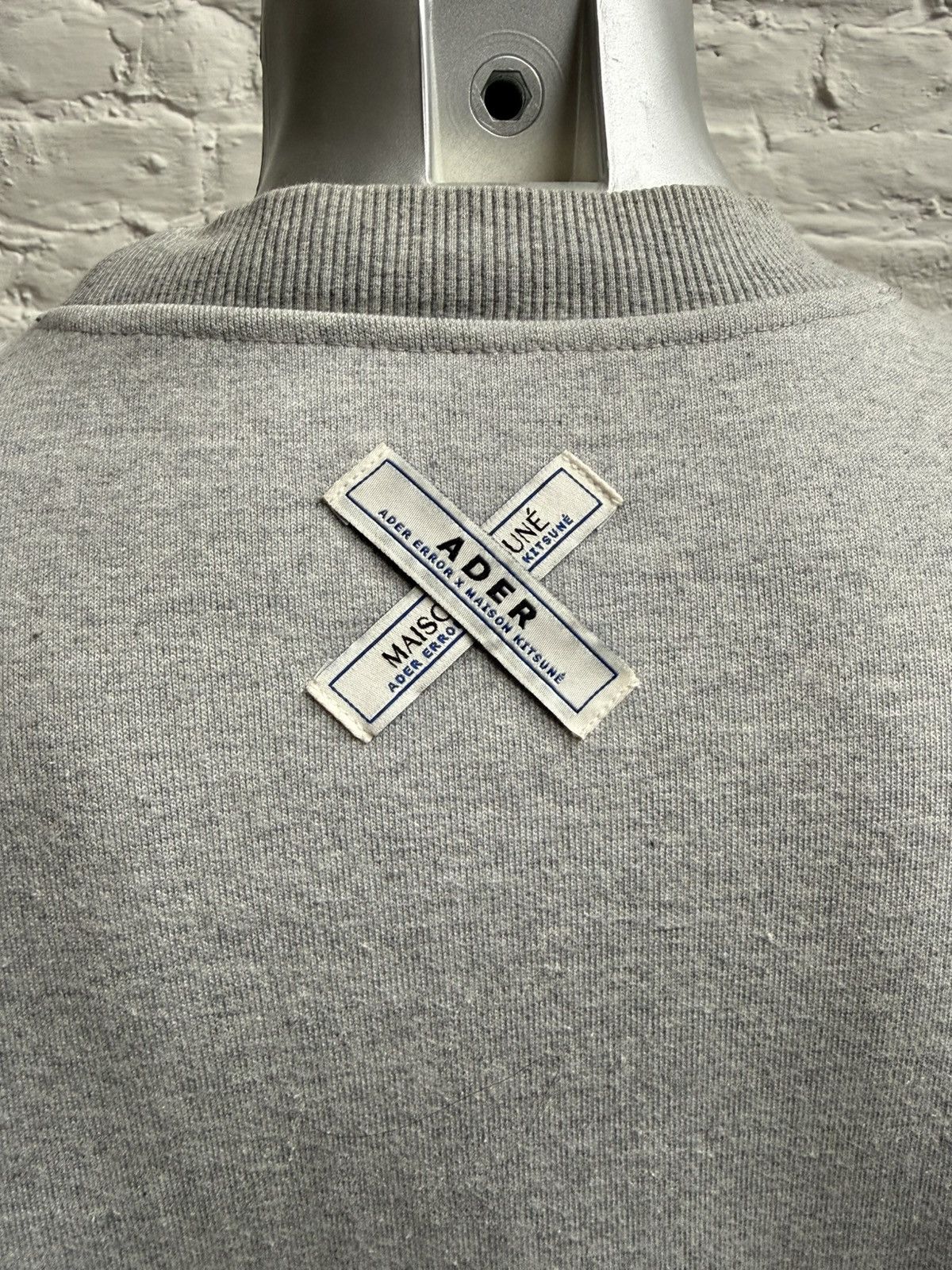 Ader Error × Maison Kitsune Ader Error x Maison Kitsuné Grey Fox Sweatshirt Size US XL / EU 56 / 4 - 4 Thumbnail