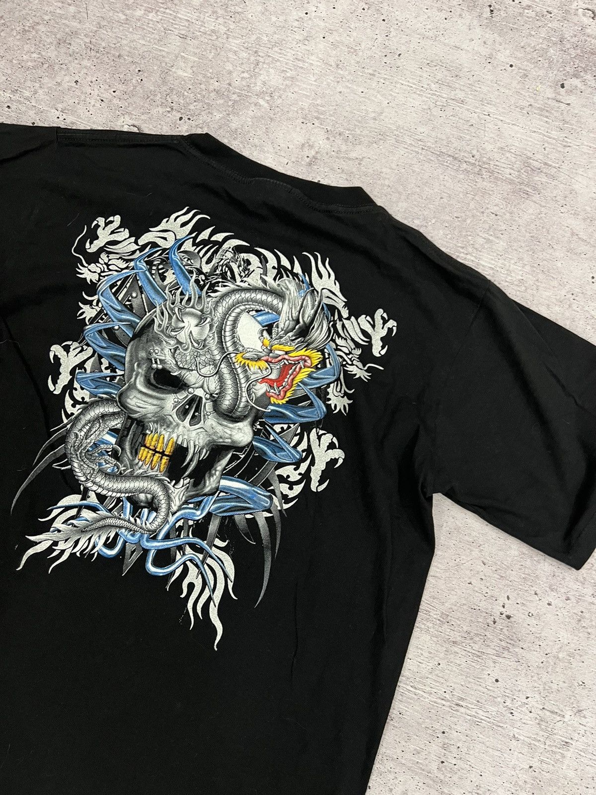 Japanese Brand × Vintage 🩸RARE🩸In The Dark Vintage Dragon Y2k T Shirt Size US L / EU 52-54 / 3 - 8 Thumbnail