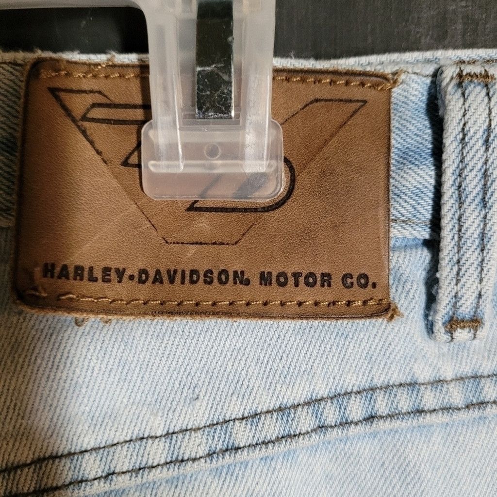 Harley Davidson Harley Davidson Mens, Light Blue Jeans. Vintage, Size 34/34 Size US 34 / EU 50 - 6 Thumbnail