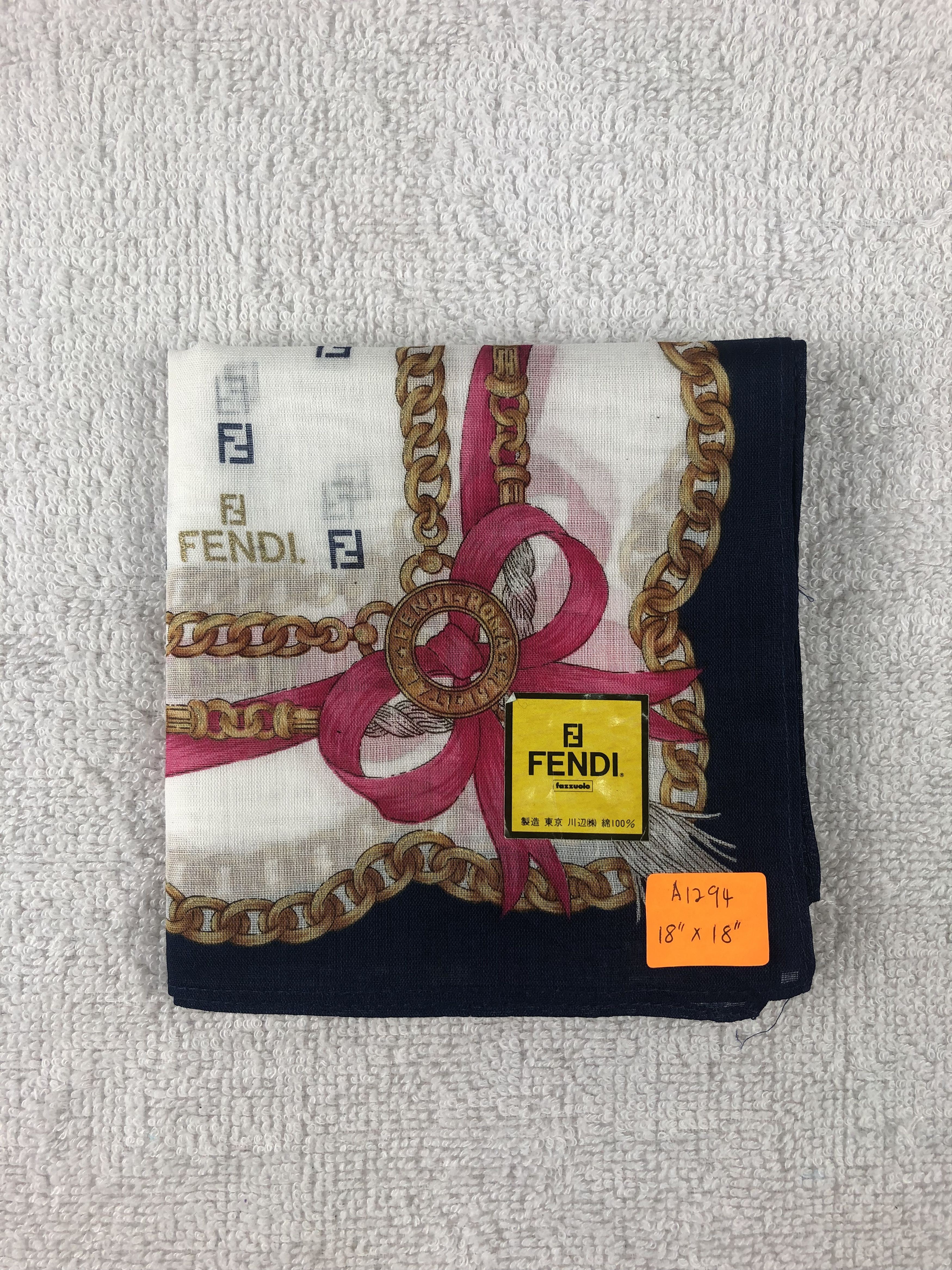 Vintage Vintage Fendi Handkerchief / Bandana / Neckerchief A1294 Size ONE SIZE - 6 Thumbnail