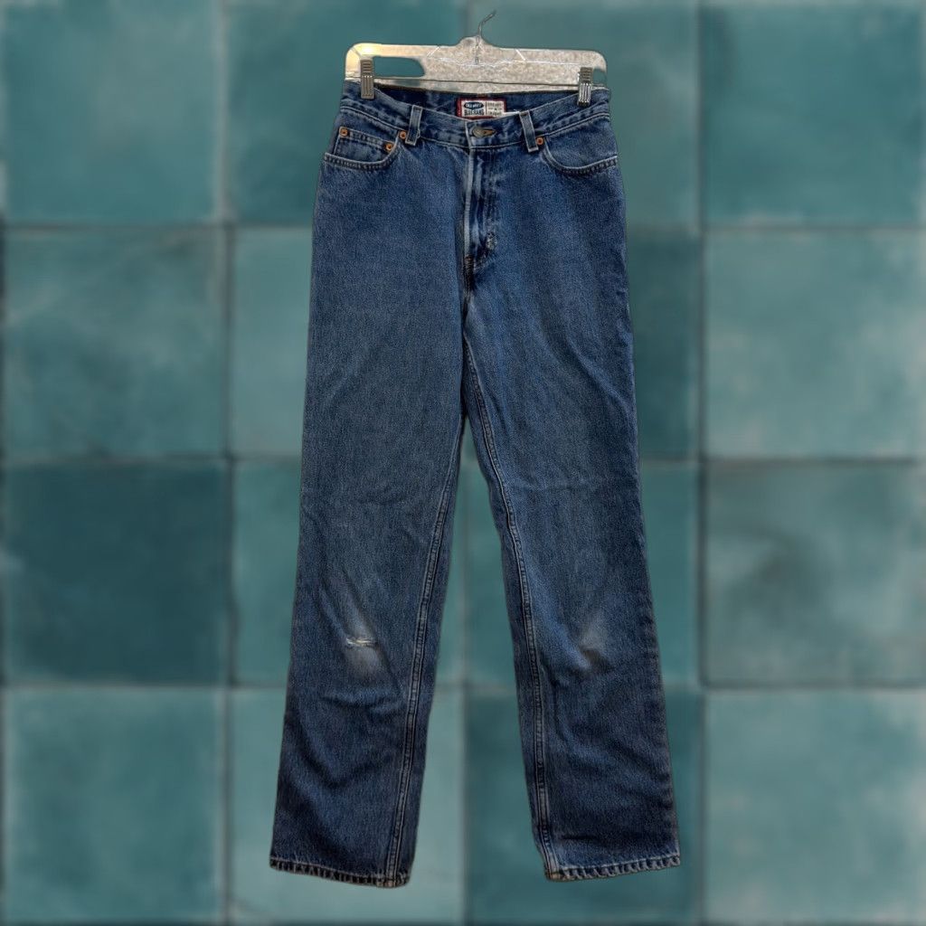 Old Navy VINTAGE Old Navy Jeans Straight Leg 8 28 High Waisted Medium Wash Cotton Denim Mens Girls Womens Size 30" / US 8 / IT 44 - 1 Thumbnail