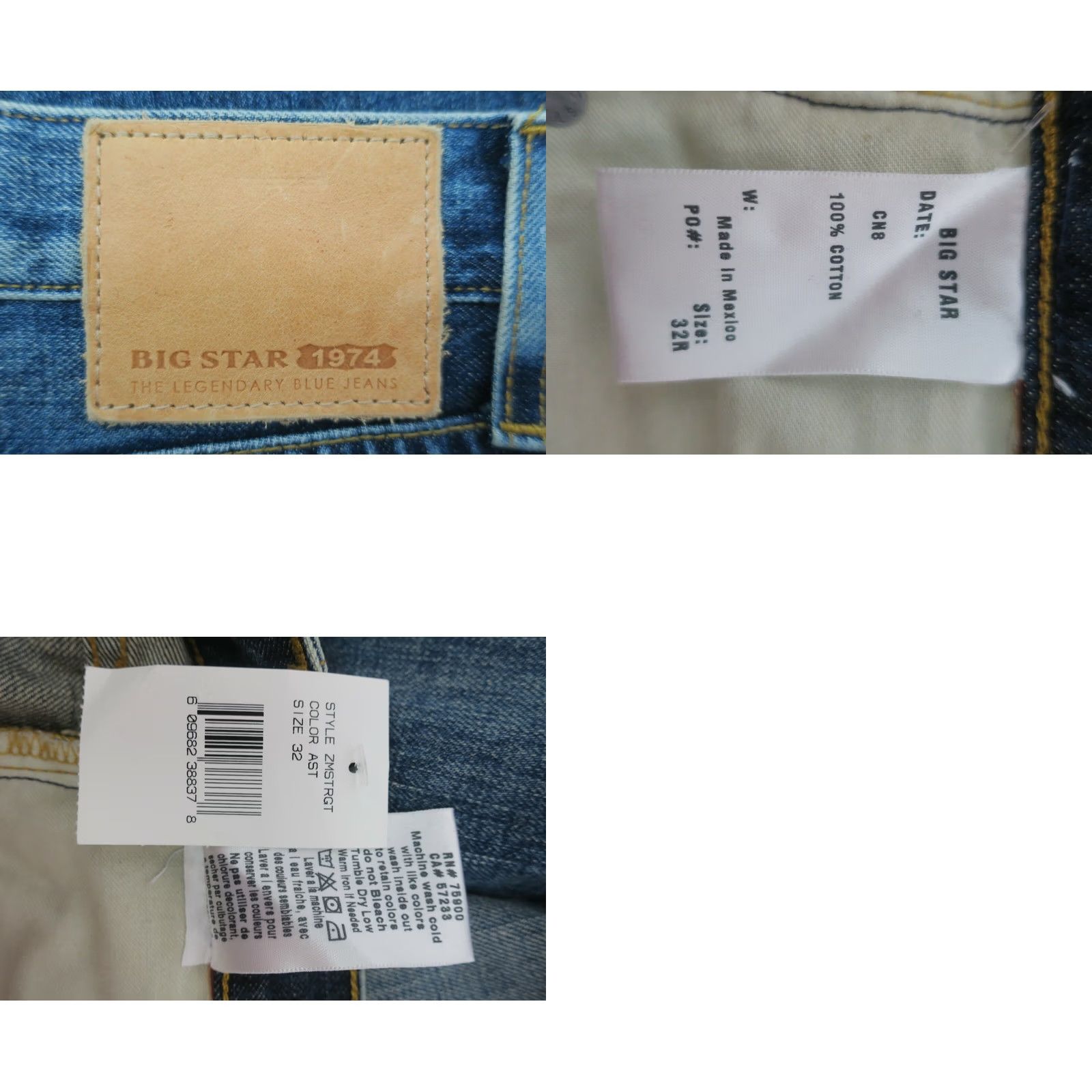 Vintage BIG STAR Jeans Union Regular Straight Medium Wash 32x32 Denim Men Distressed Stars 90s Style Vintage? No N/A Size US 32 / EU 48 - 8 Thumbnail