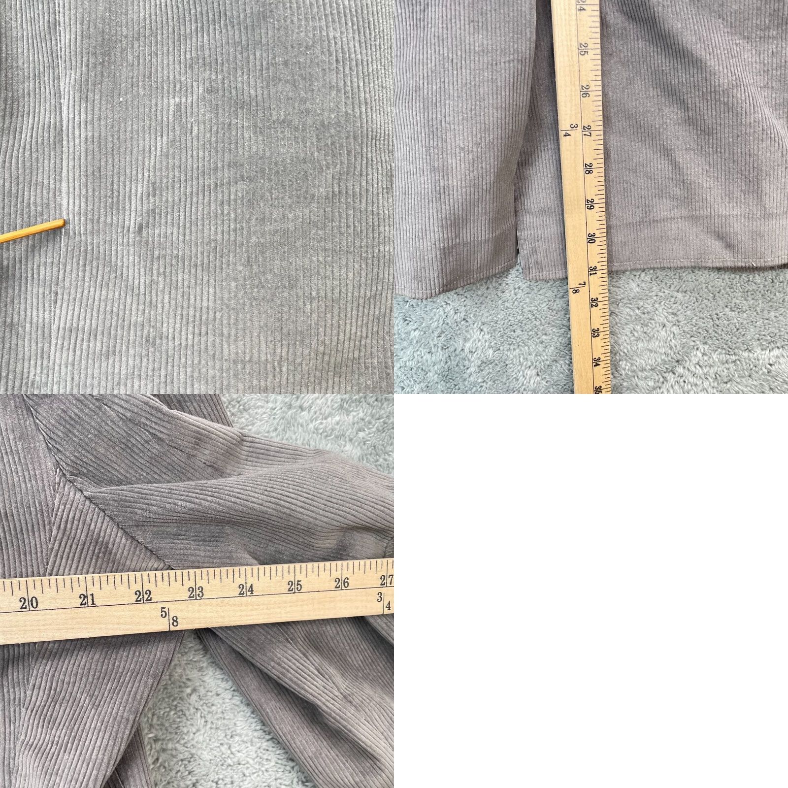 Vintage VINTAGE Pioneer Wear Jacket Mens 44 Gray VTG 44L Blazer Coat Corduroy Elbow Patches Western Size 44R - 9 Thumbnail