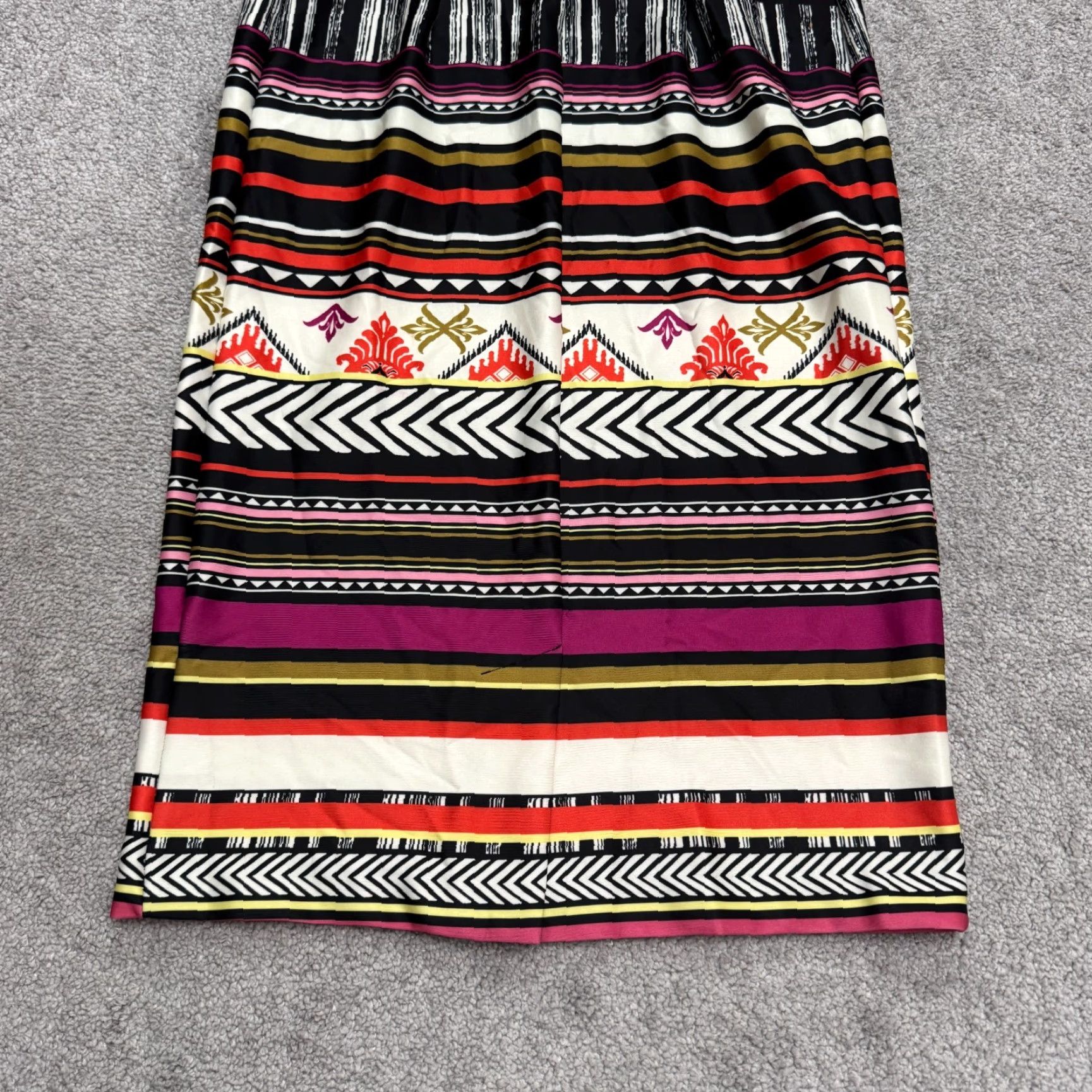 Express Express Dress Womens 8 Beige By Eci Geometric Striped Aztec Maxi Shift Cap Sleeve Multir Size S / US 4 / IT 40 - 3 Thumbnail