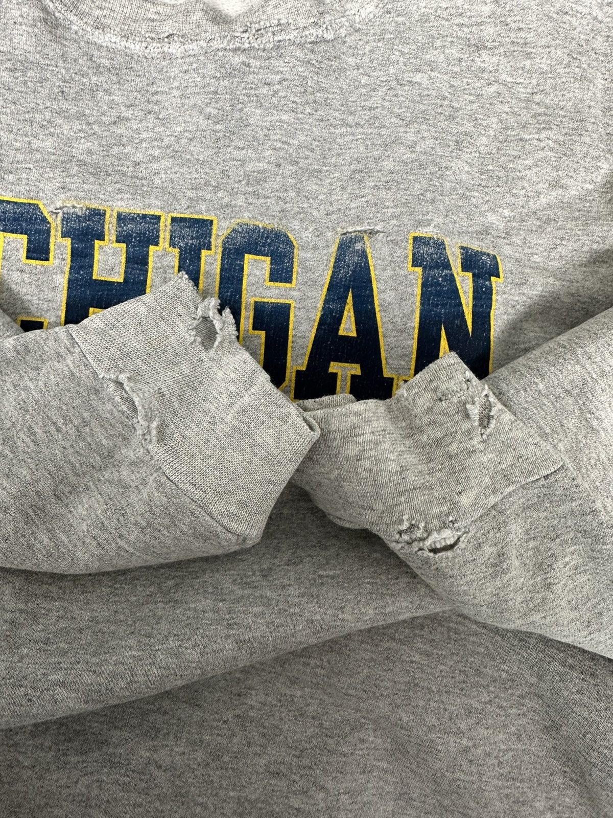 Vintage Vintage Michigan State Thrashed Crewneck Size US XL / EU 56 / 4 - 2 Thumbnail