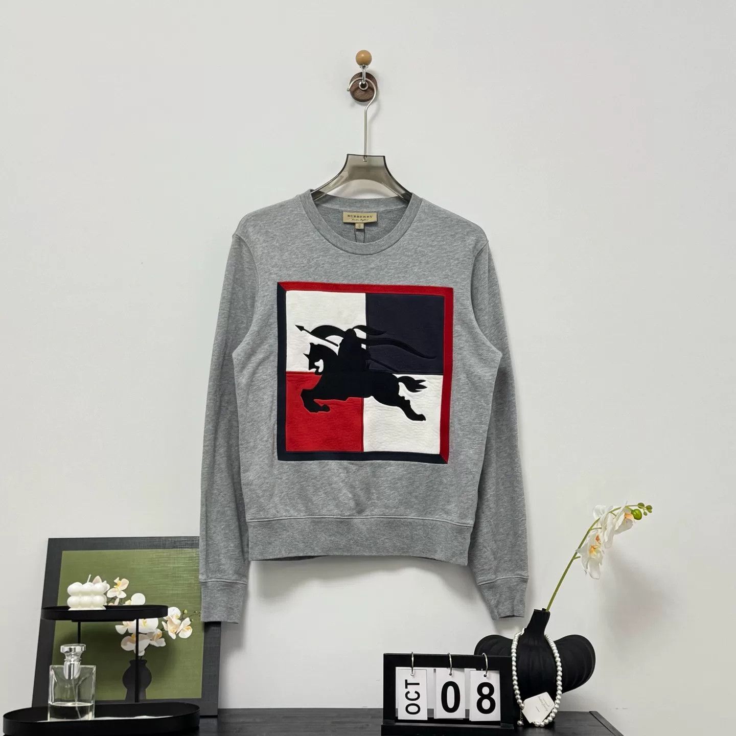 Burberry Burberry Gray Color Block Sweatshirt XS Size US XS / EU 42 / 0 - 1 Thumbnail