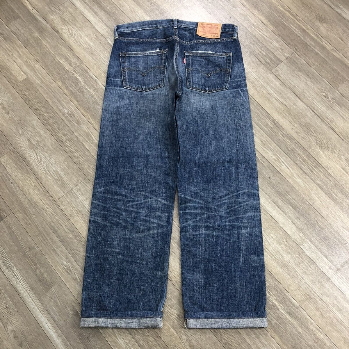 LVC × Levi's Vintage Clothing × Vintage 🇯🇵Vtg Levis 502XX LVC Rindem Selvedge Distressed Faded Jeans Size US 33 - 19 Thumbnail