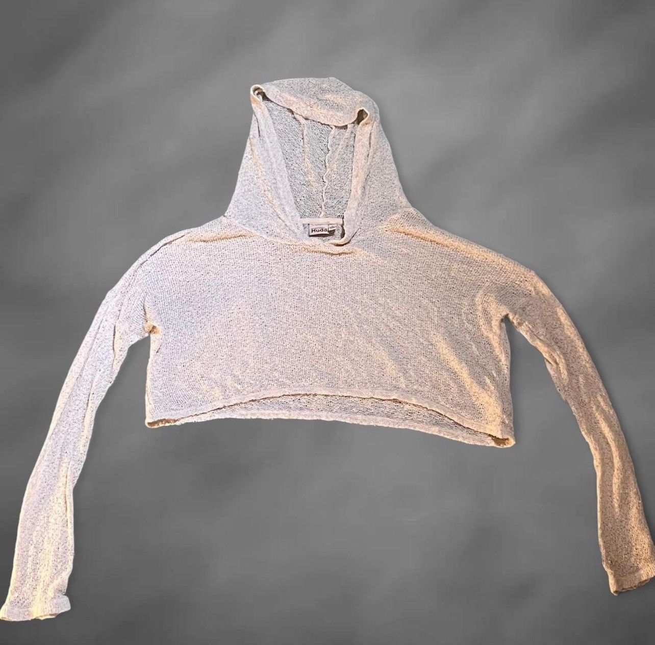 Other Medium mesh white long sleeve crop top Size L / US 10 / IT 46 - 1 Thumbnail