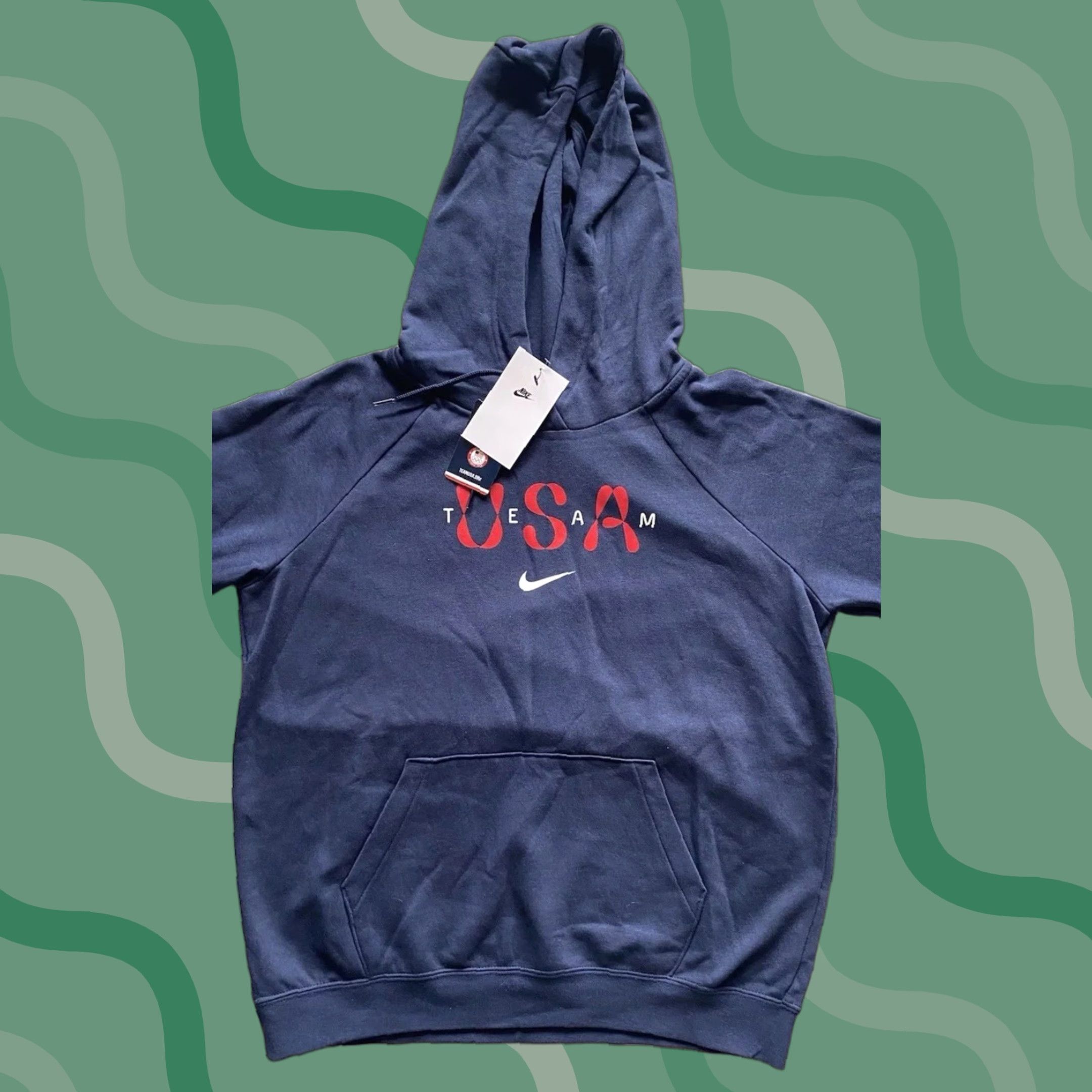 Nike VINTAGE not specified. Final title: Nike WOMENS Hoodie Team USA Olympics Dark Blue Varsity Fleece M New Tags Size M / US 6-8 / IT 42-44 - 1 Thumbnail