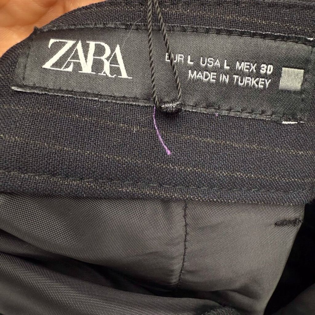 Zara ZARA NWT Pinstripes Jogger Trouser Academia Blue Black Sz L Size 34" / US 12 / IT 48 - 7 Thumbnail