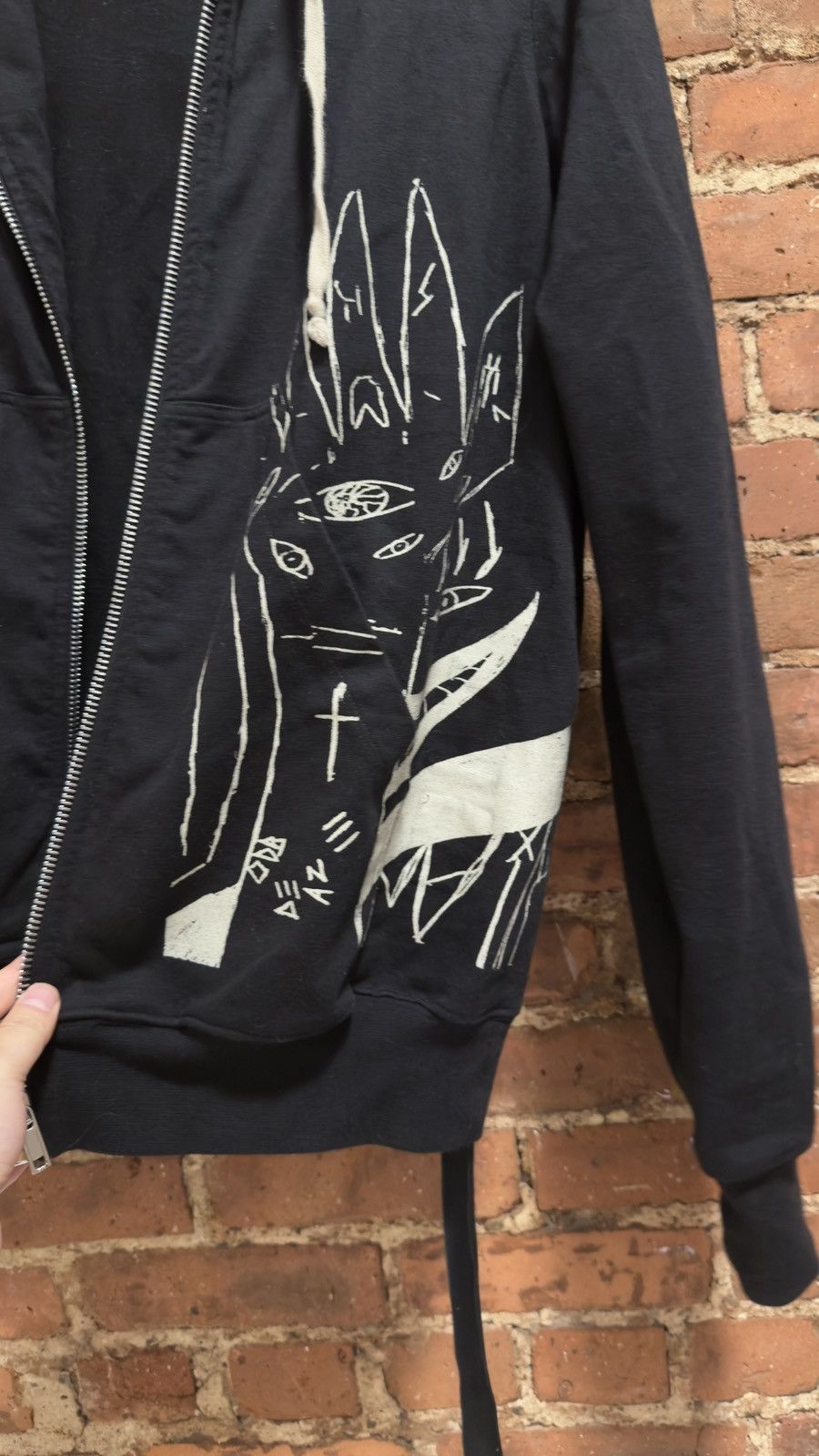 Rick Owens Drkshdw Rick Owens printed zipped jason hoodie Size US M / EU 48-50 / 2 - 3 Thumbnail