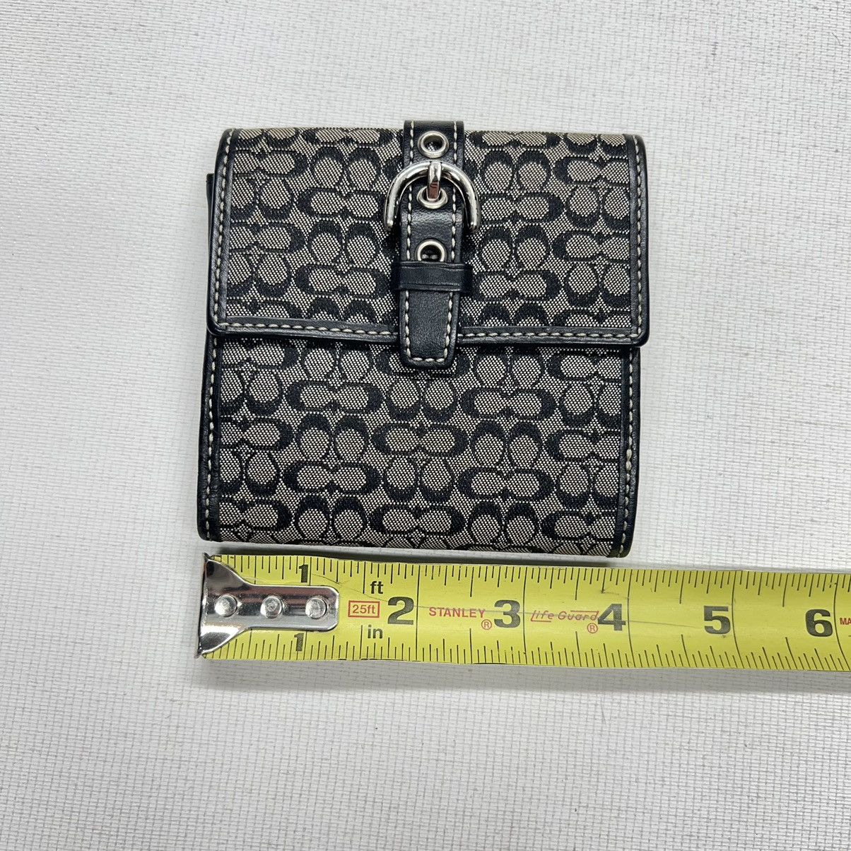 Coach × Vintage Coach Wallet Grey Jacquard Double C Monogram Logo Buckle Size ONE SIZE - 14 Thumbnail